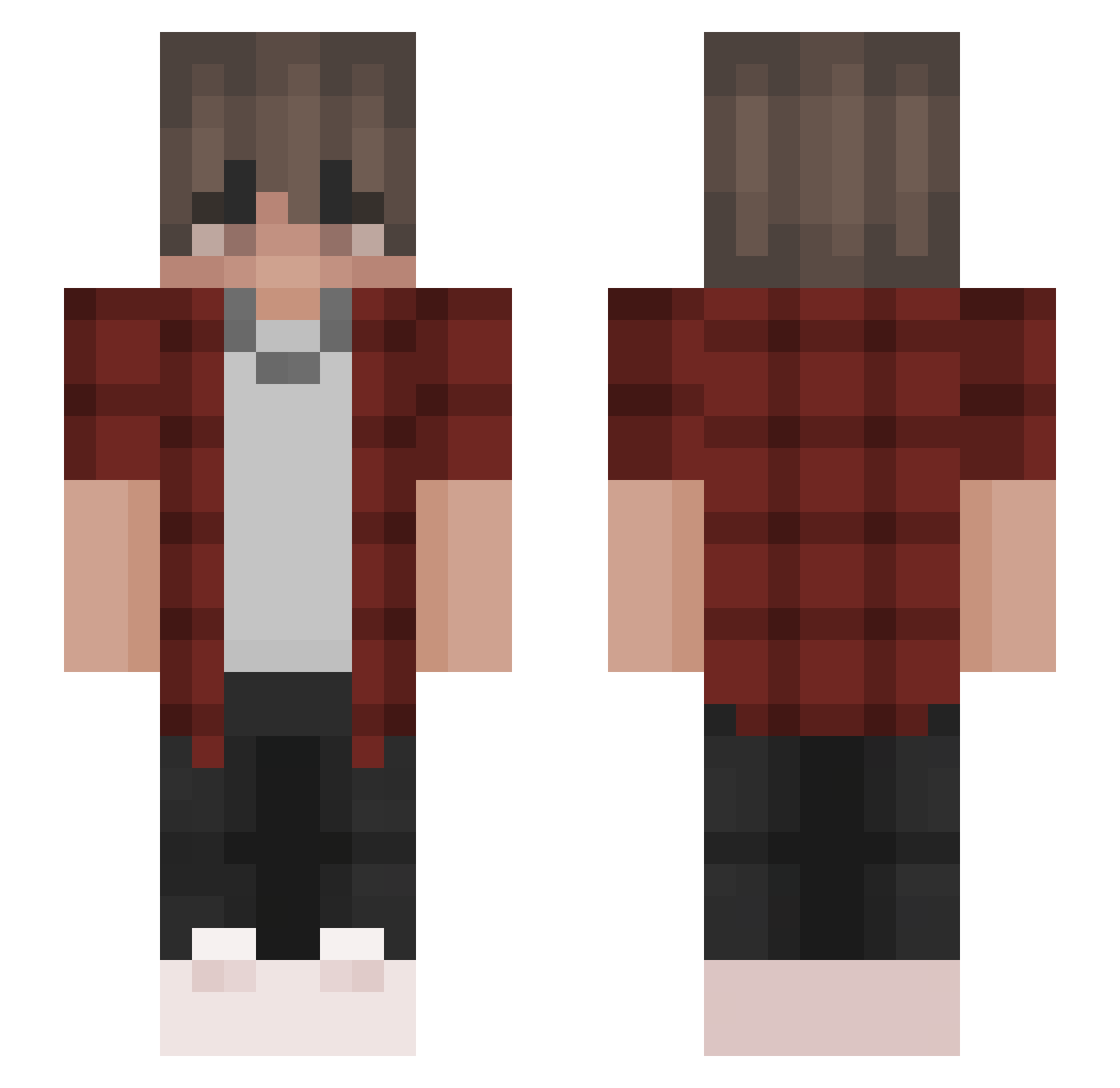 Staante Minecraft skin, front and back view
