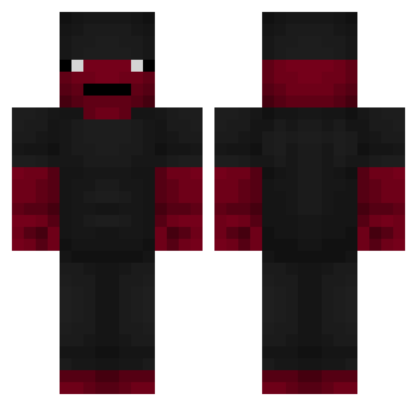 XStarsX Minecraft skin, front and back view