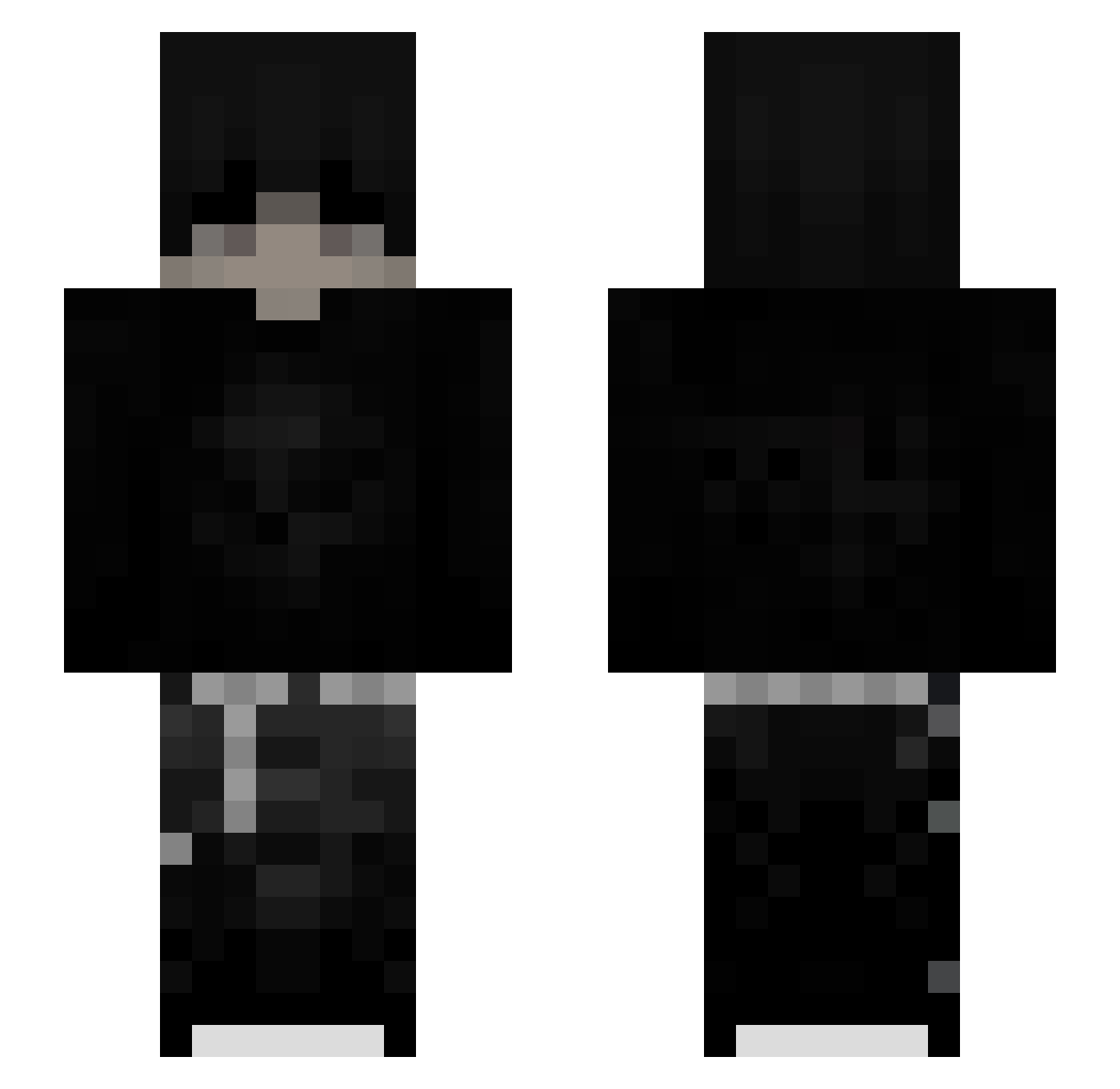 2livess Minecraft skin, front and back view