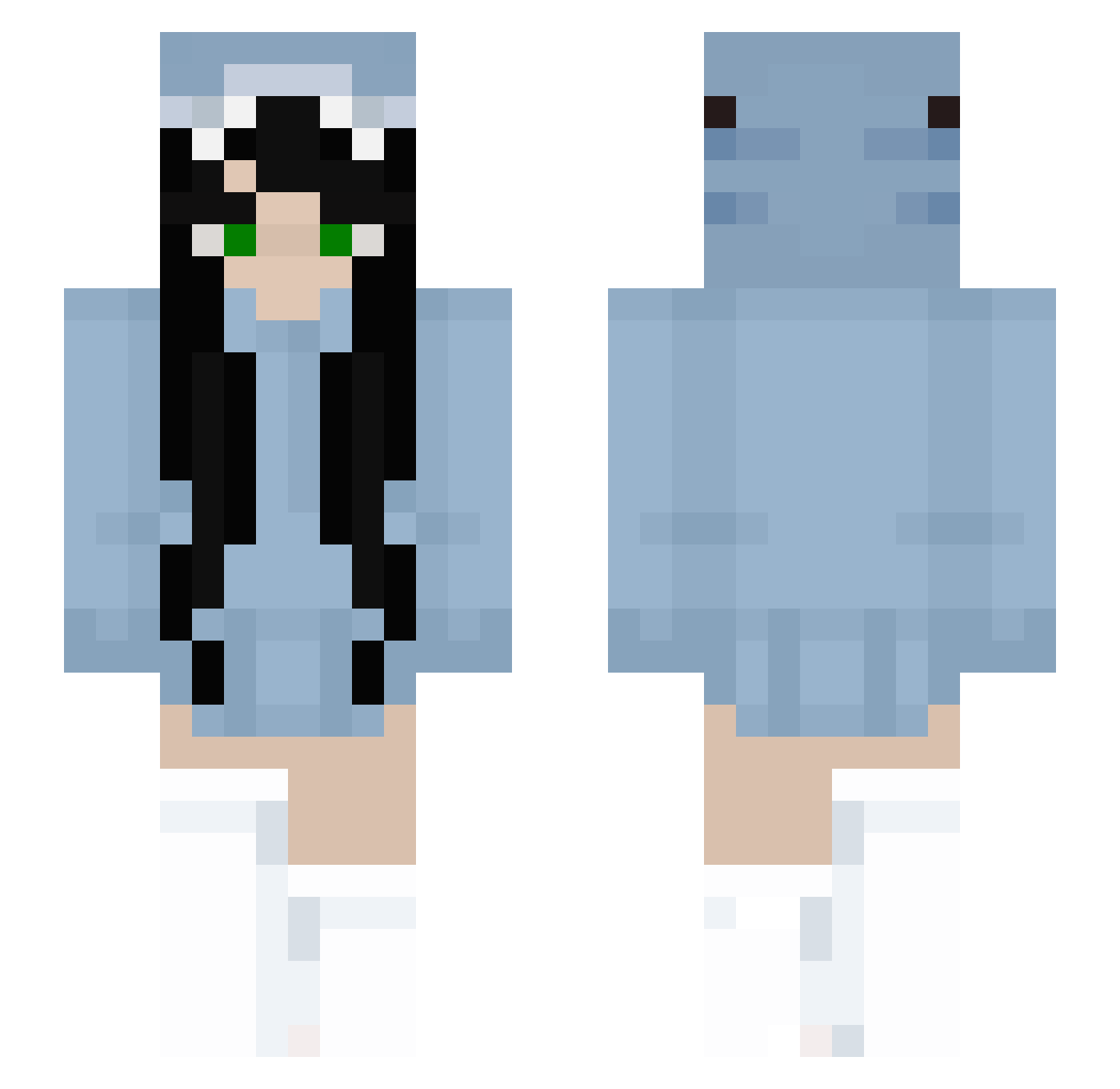 Flowzaaa Minecraft skin, front and back view