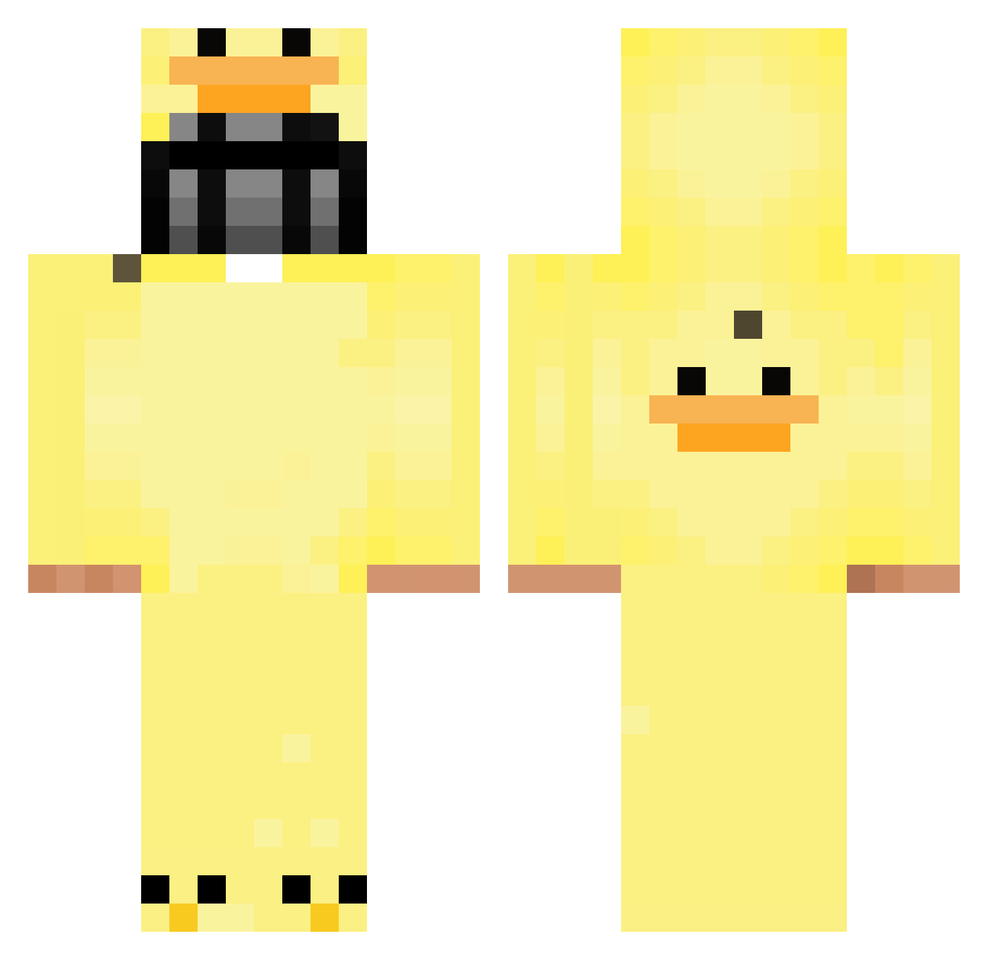 CkFriedRice Minecraft skin, front and back view