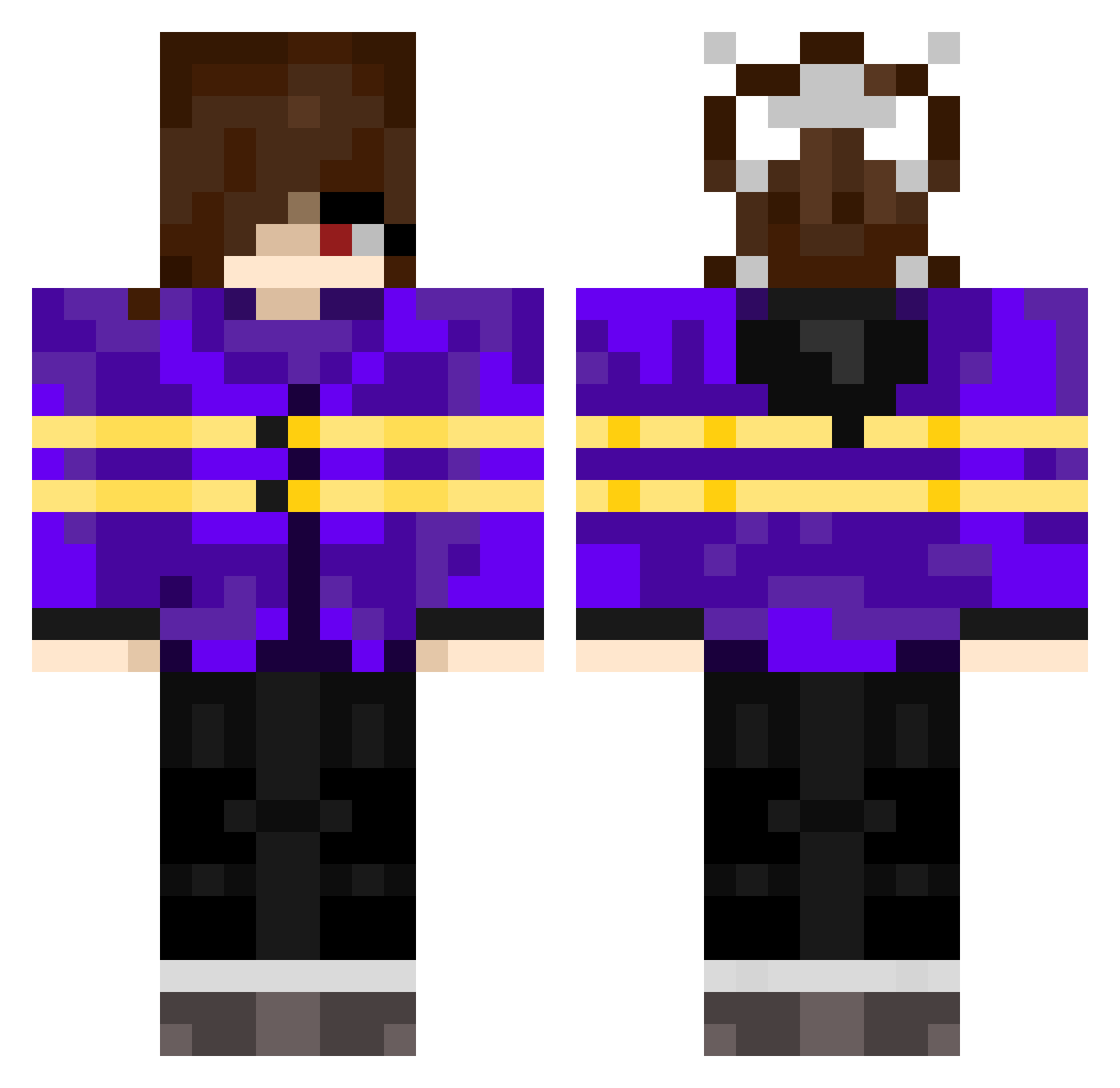 mongleti Minecraft skin, front and back view