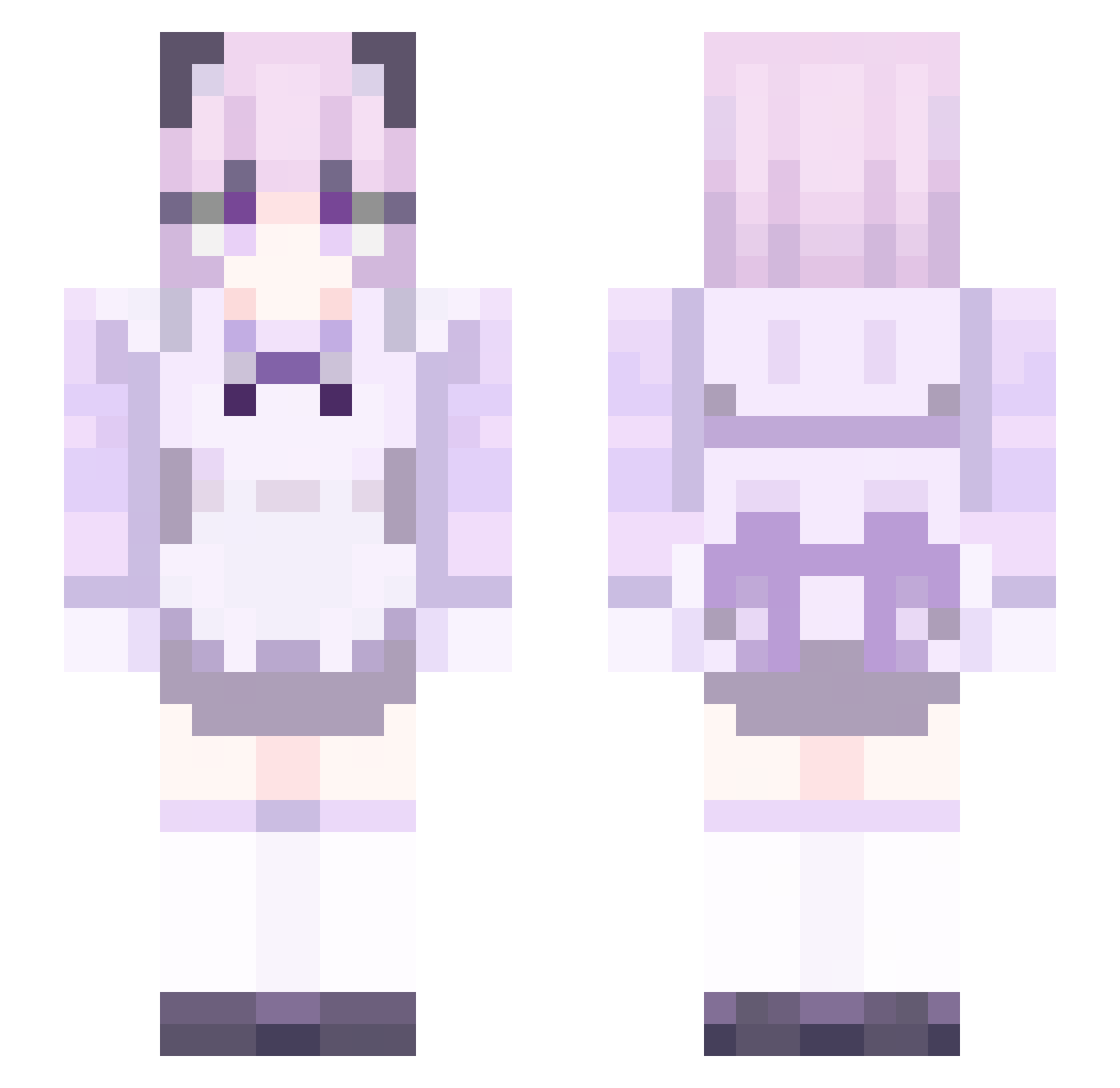 Glima73 Minecraft skin, front and back view