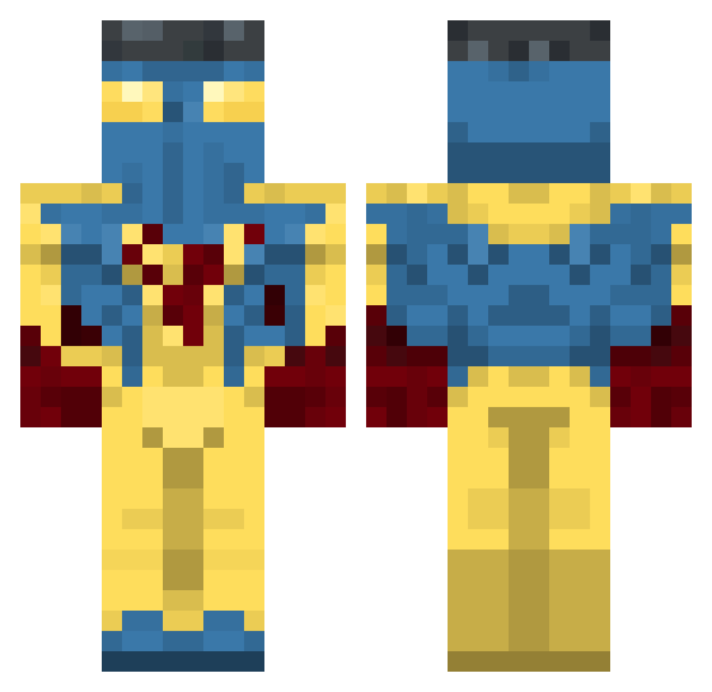 Kechard Minecraft skin, front and back view