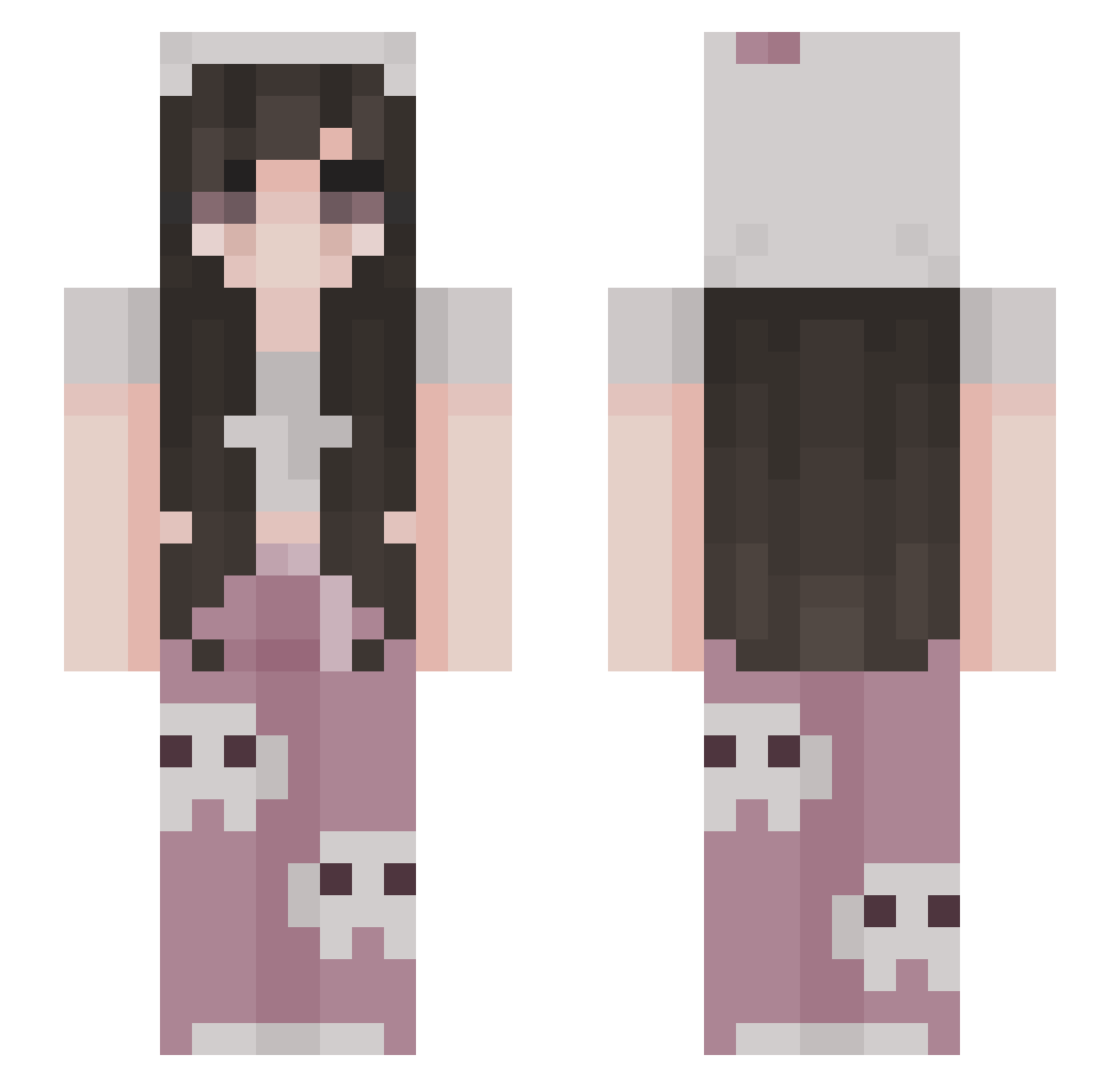 RatLifestyle Minecraft skin, front and back view