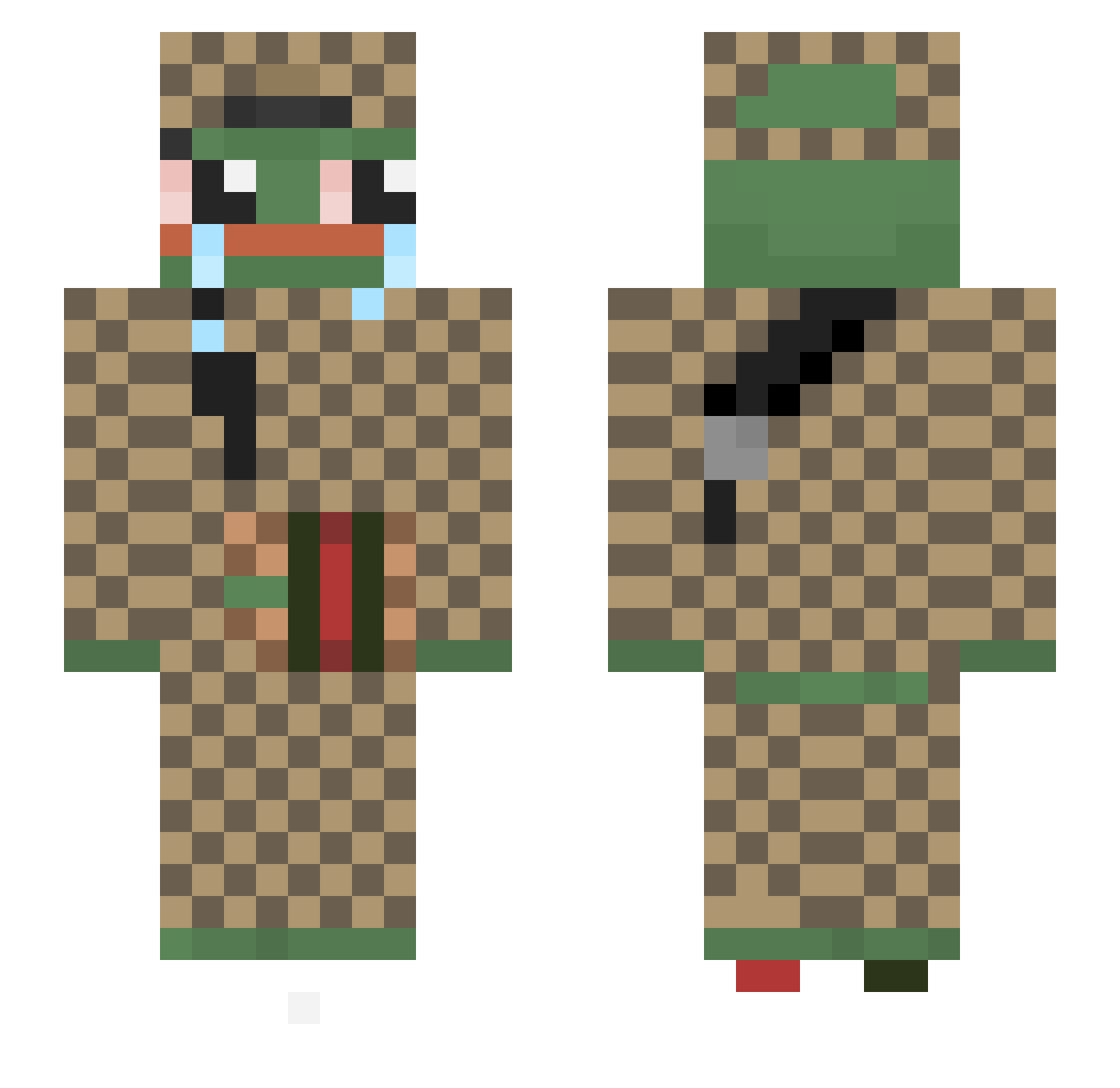 ruin____ Minecraft skin, front and back view