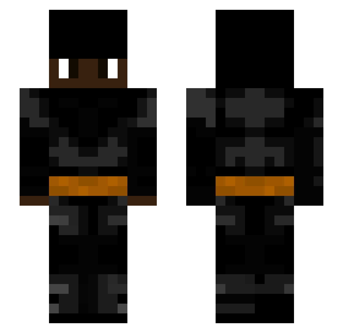 SirPauIie Minecraft skin, front and back view