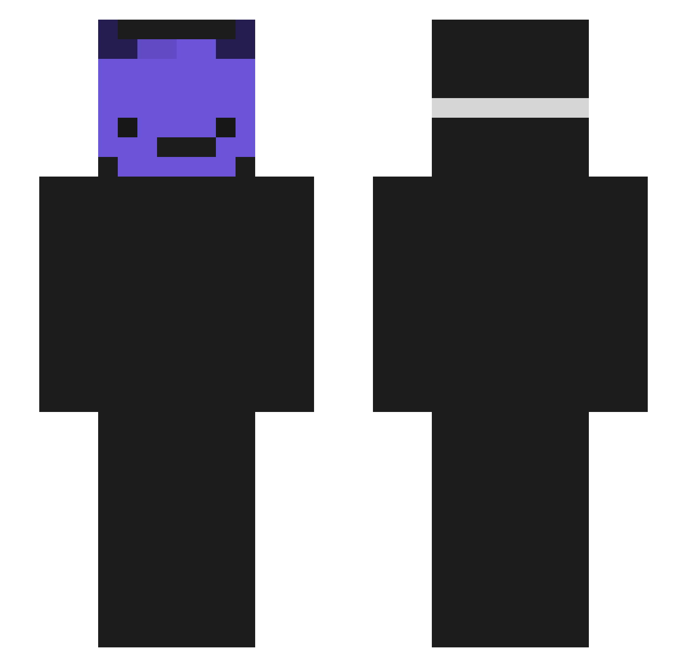 Speculateds Minecraft skin, front and back view