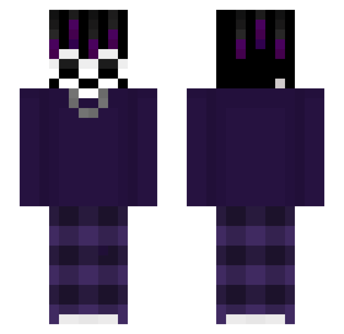 wampish Minecraft skin, front and back view