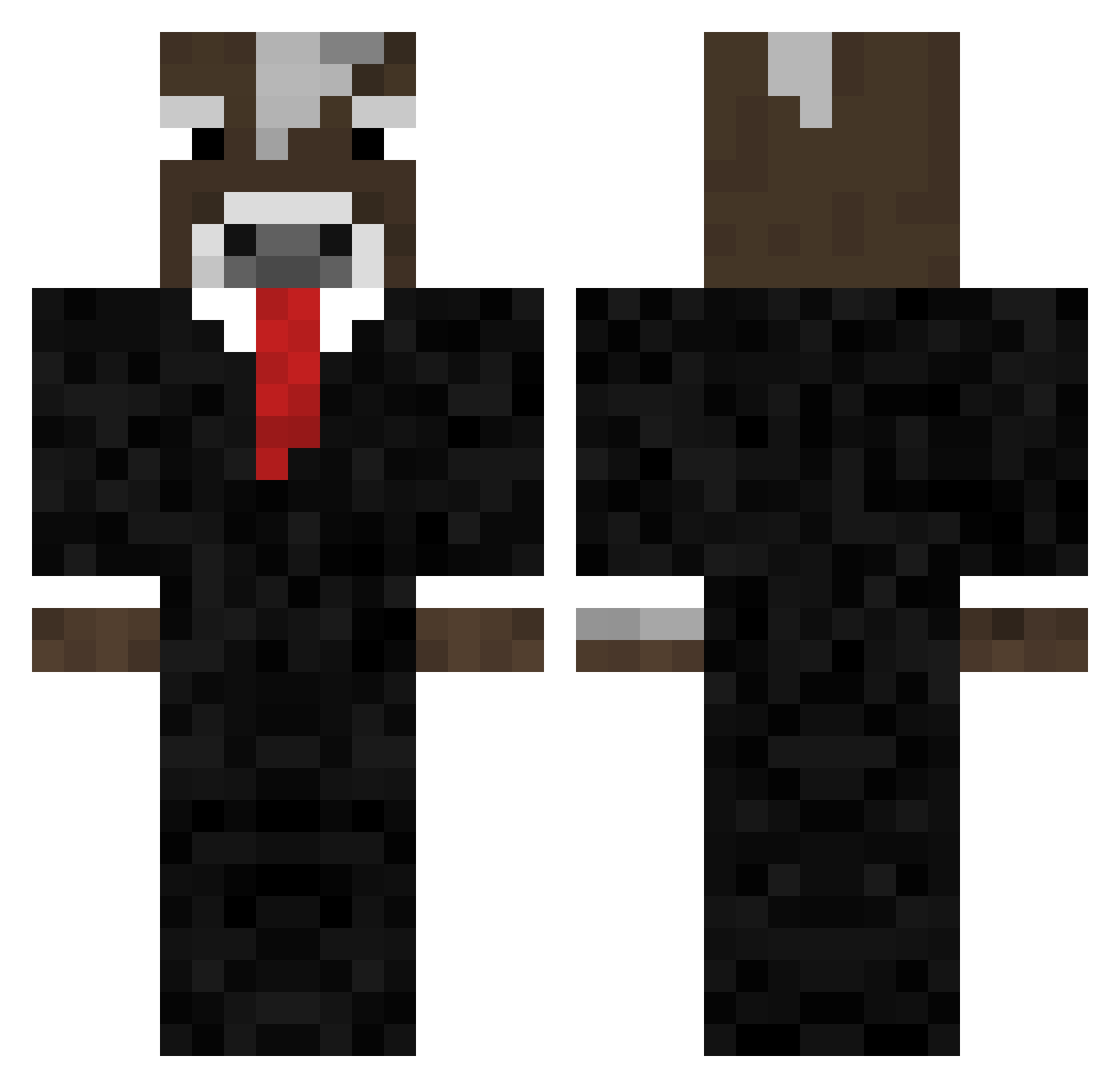 itsmaybeslubs Minecraft skin, front and back view