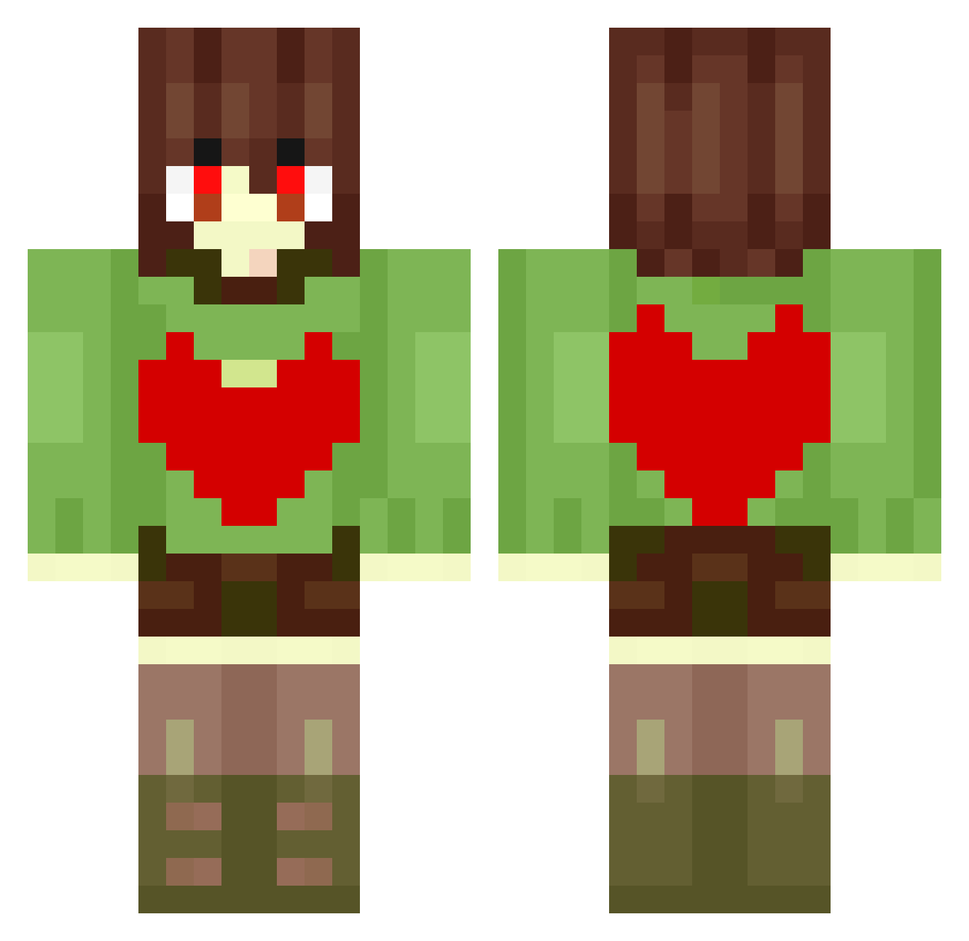 progames666 Minecraft skin, front and back view