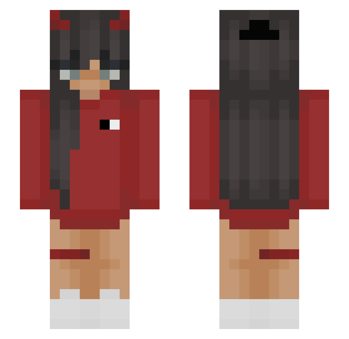 Filextor1 Minecraft skin, front and back view