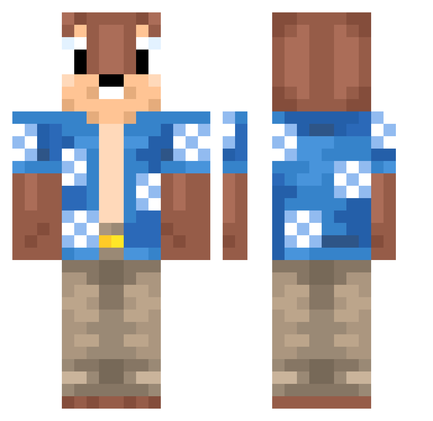 SpeedouLaChongus Minecraft skin, front and back view