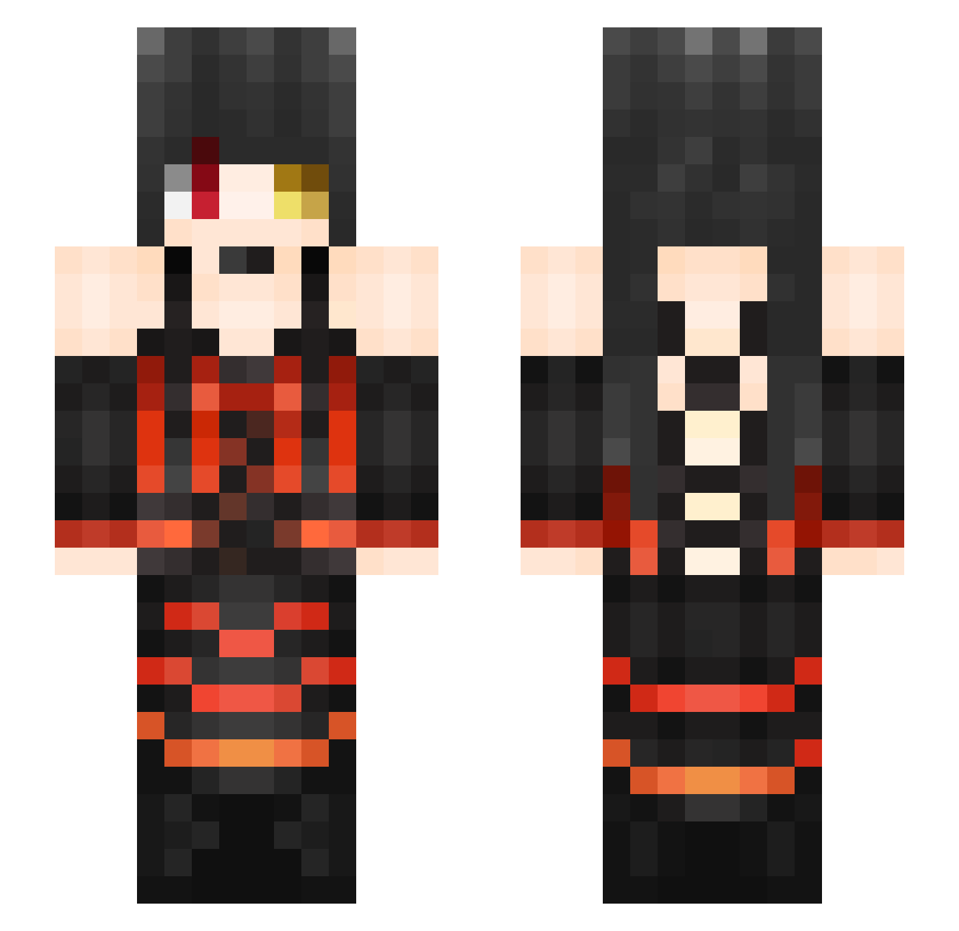 Morfeusz2137 Minecraft skin, front and back view