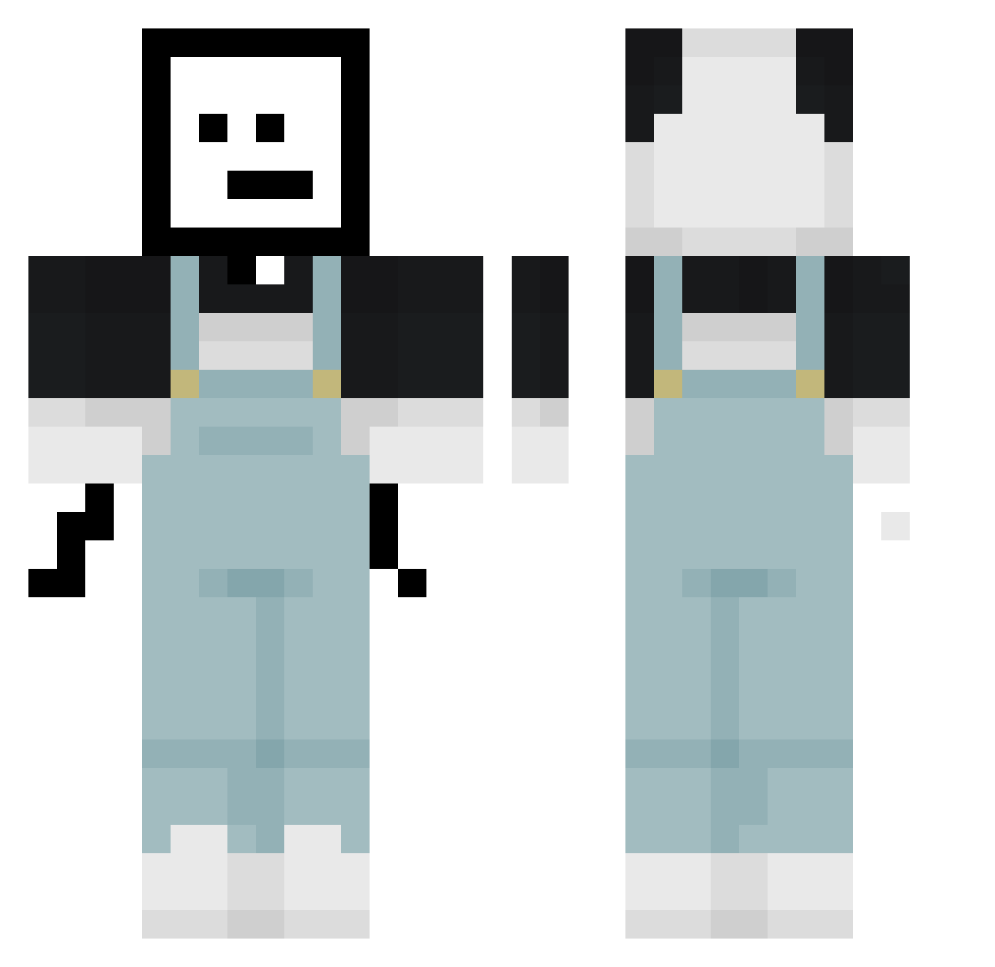 Xiloo__ Minecraft skin, front and back view