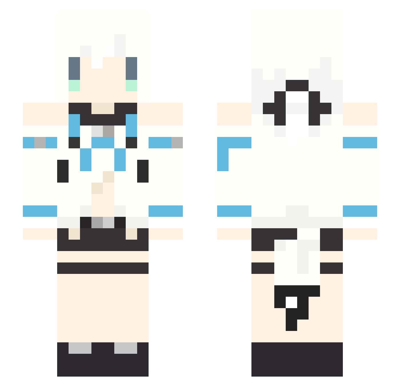 stormwarrior119 Minecraft skin, front and back view