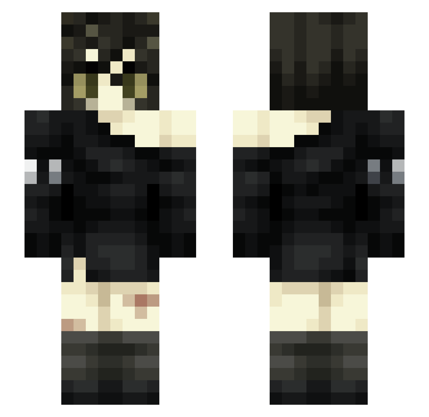 weedlly Minecraft skin, front and back view