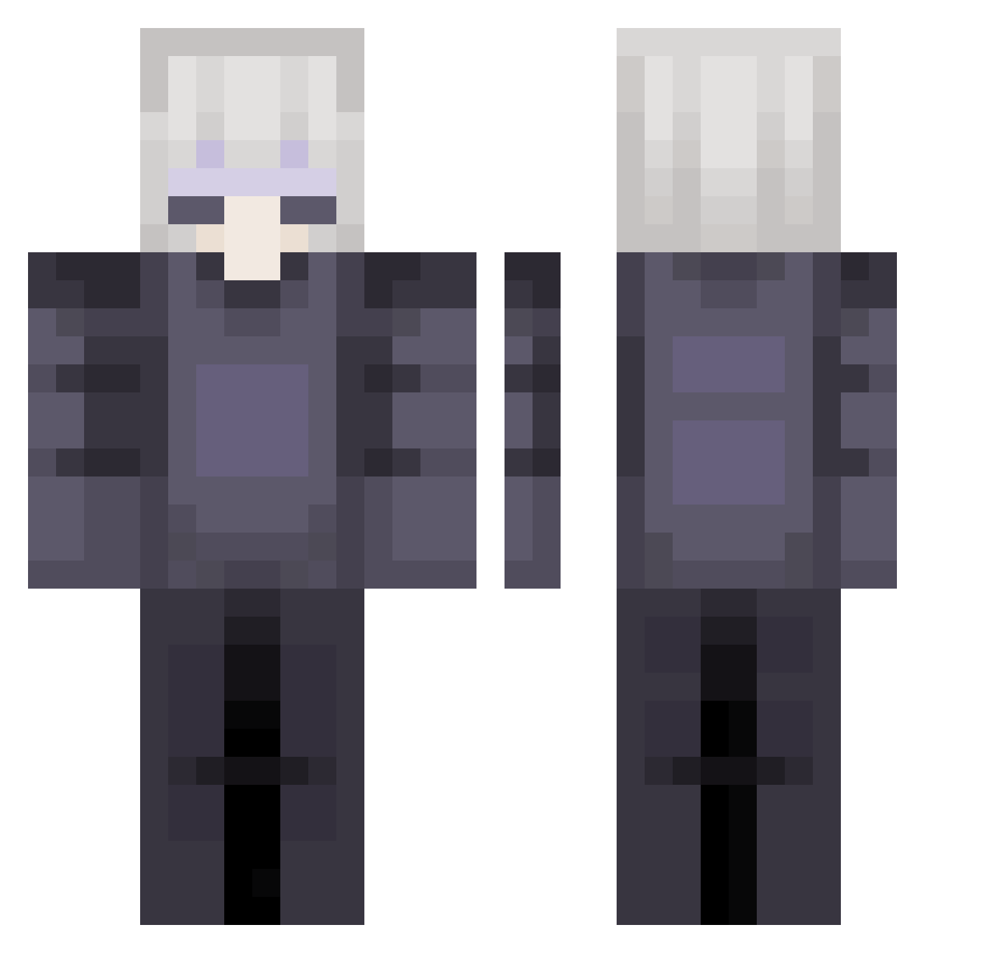 Jeytrop Minecraft skin, front and back view