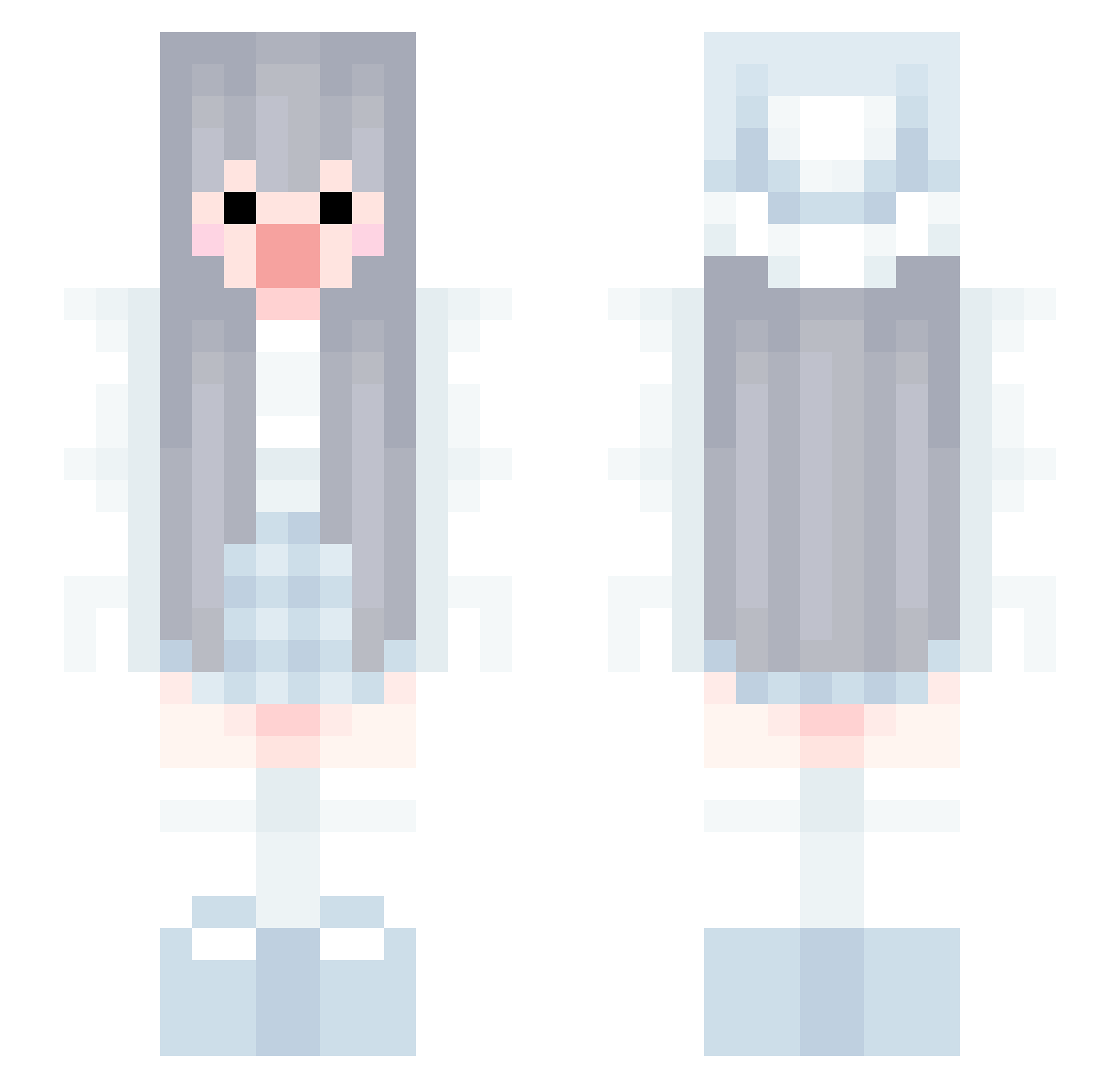 RASSOW Minecraft skin, front and back view
