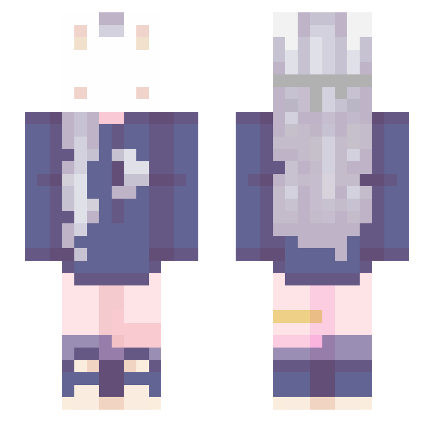 tsumyko Minecraft skin, front and back view