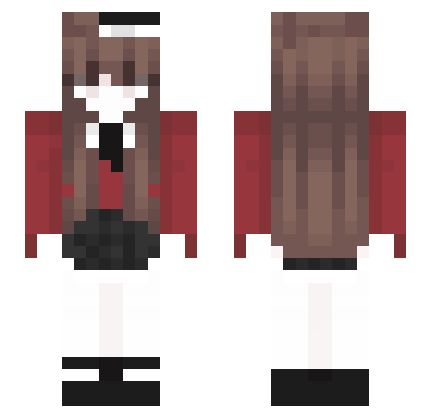 rkehdgnl Minecraft skin, front and back view