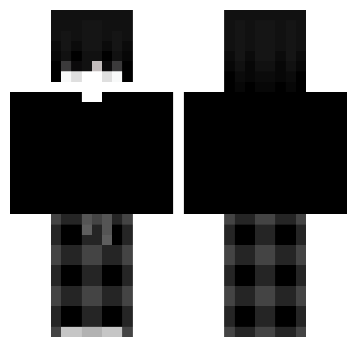 Sun1029 Minecraft skin, front and back view