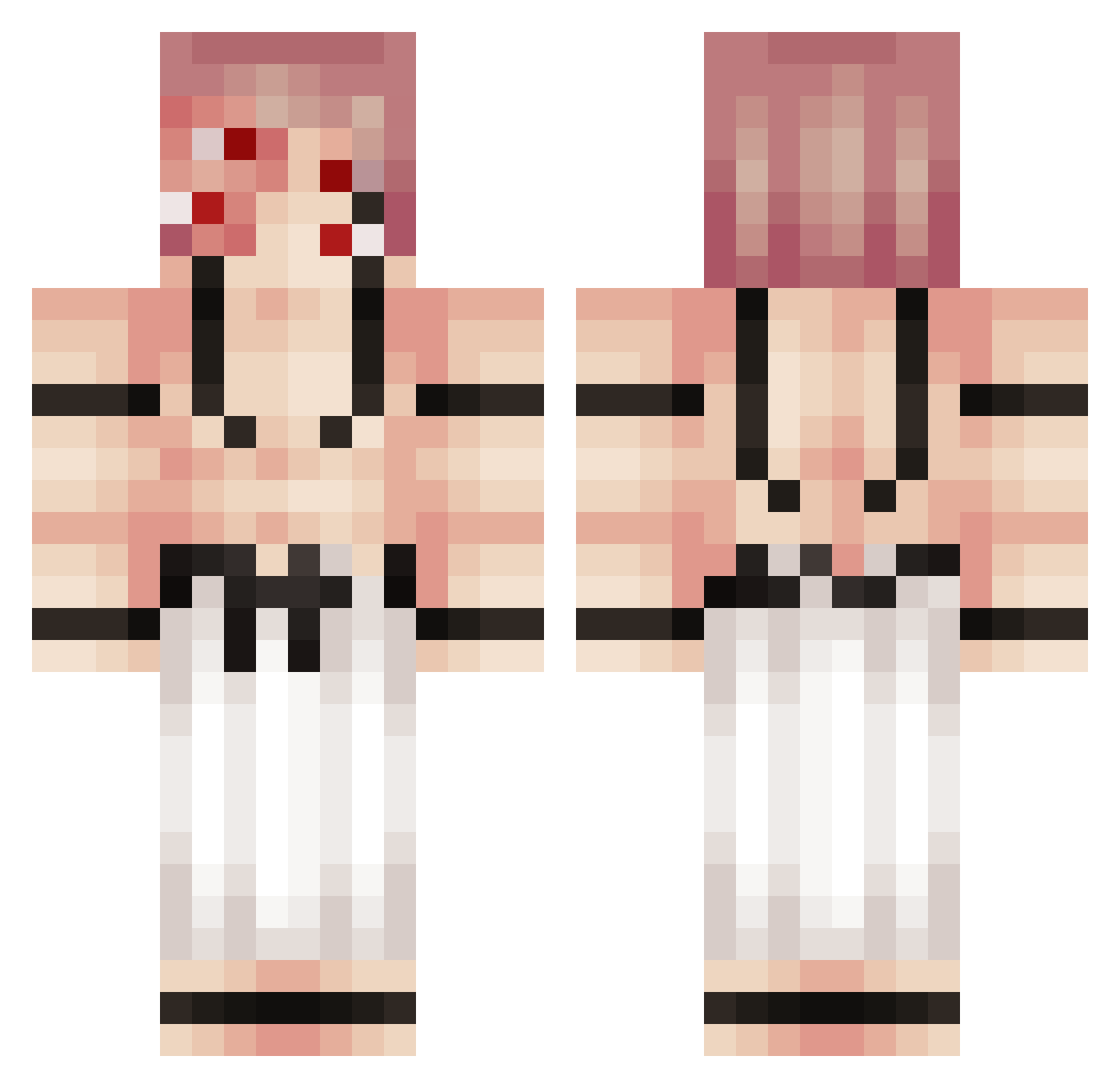 Constxllar Minecraft skin, front and back view