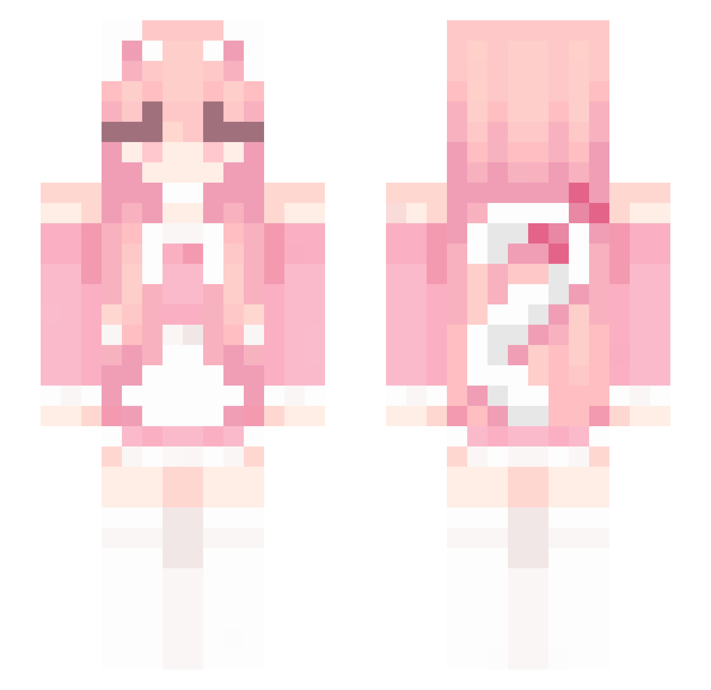 snowwie10 Minecraft skin, front and back view
