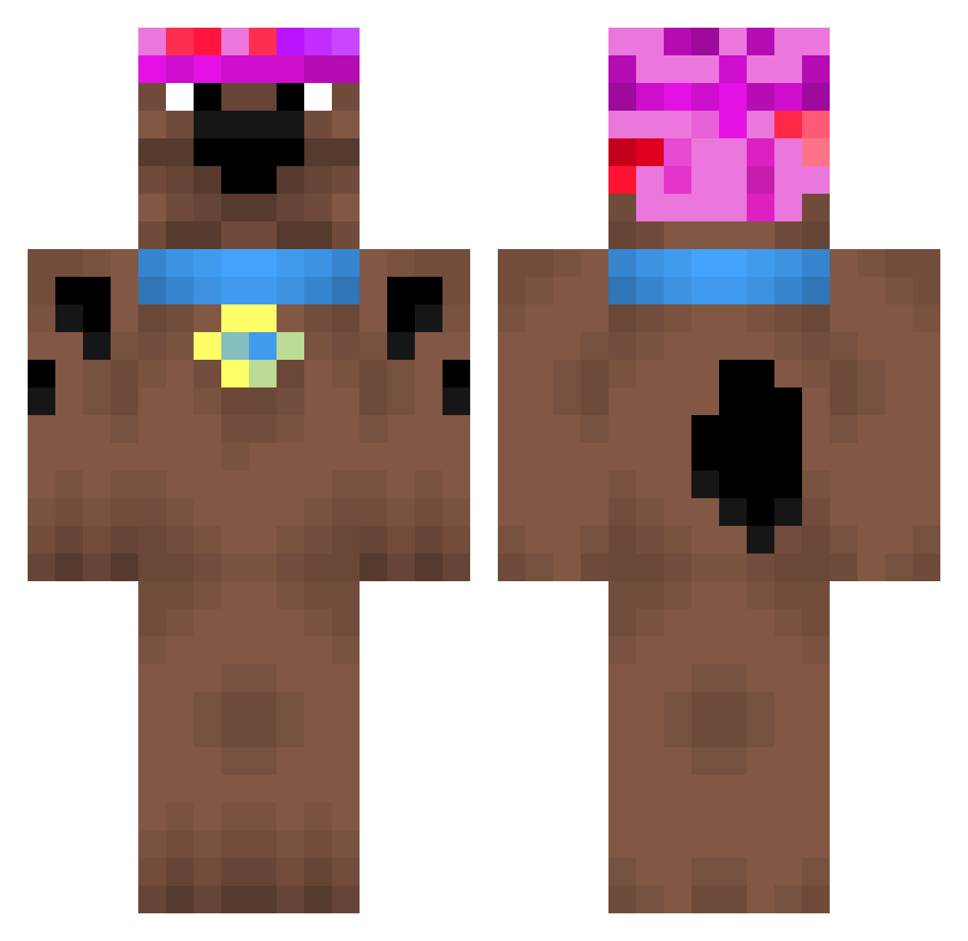 Hardscoope Minecraft skin, front and back view