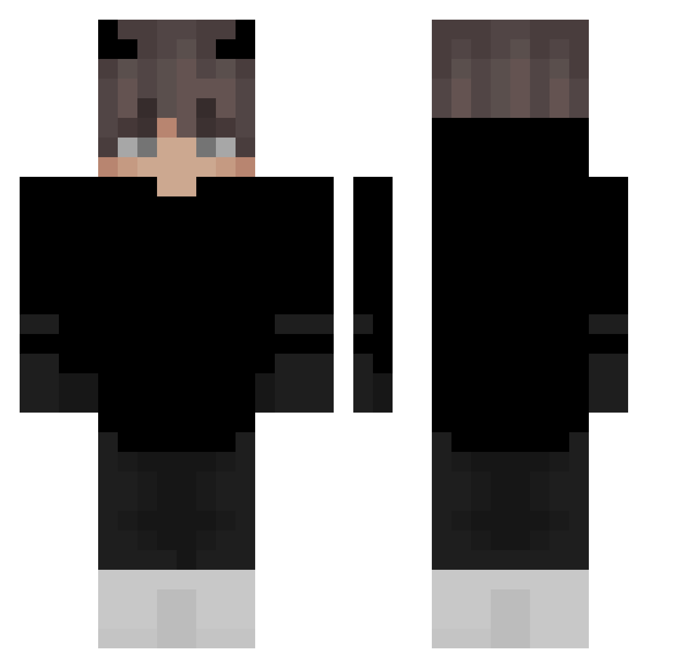 enhox_ Minecraft skin, front and back view