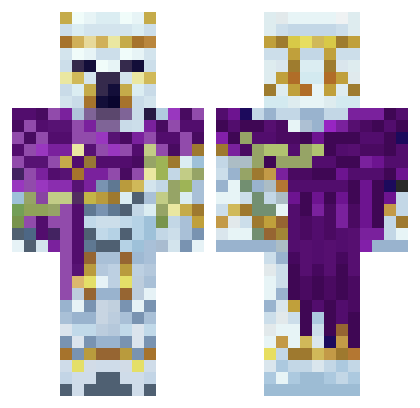 ratamahata72 Minecraft skin, front and back view