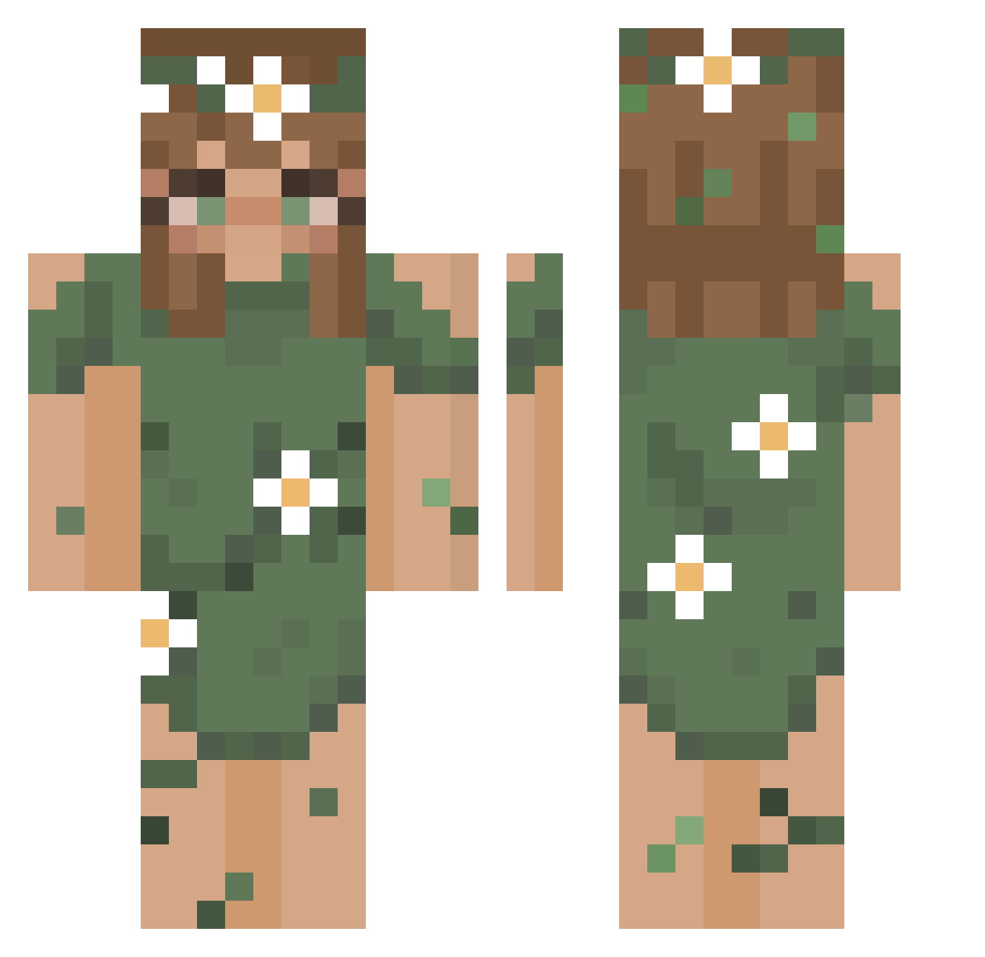 TheNotSoEpicOne Minecraft skin, front and back view