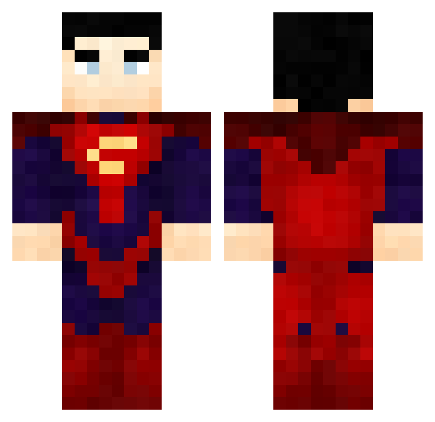 ViktorPvP Minecraft skin, front and back view