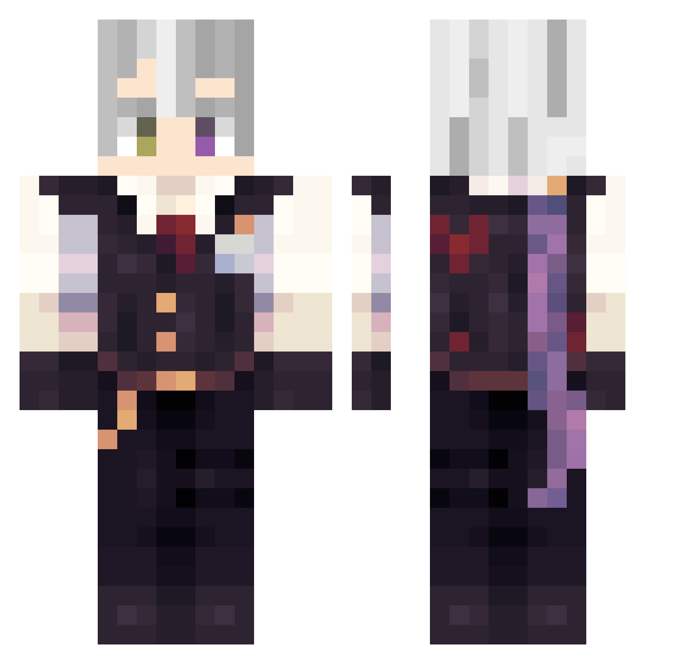 Cuiconse2 Minecraft skin, front and back view