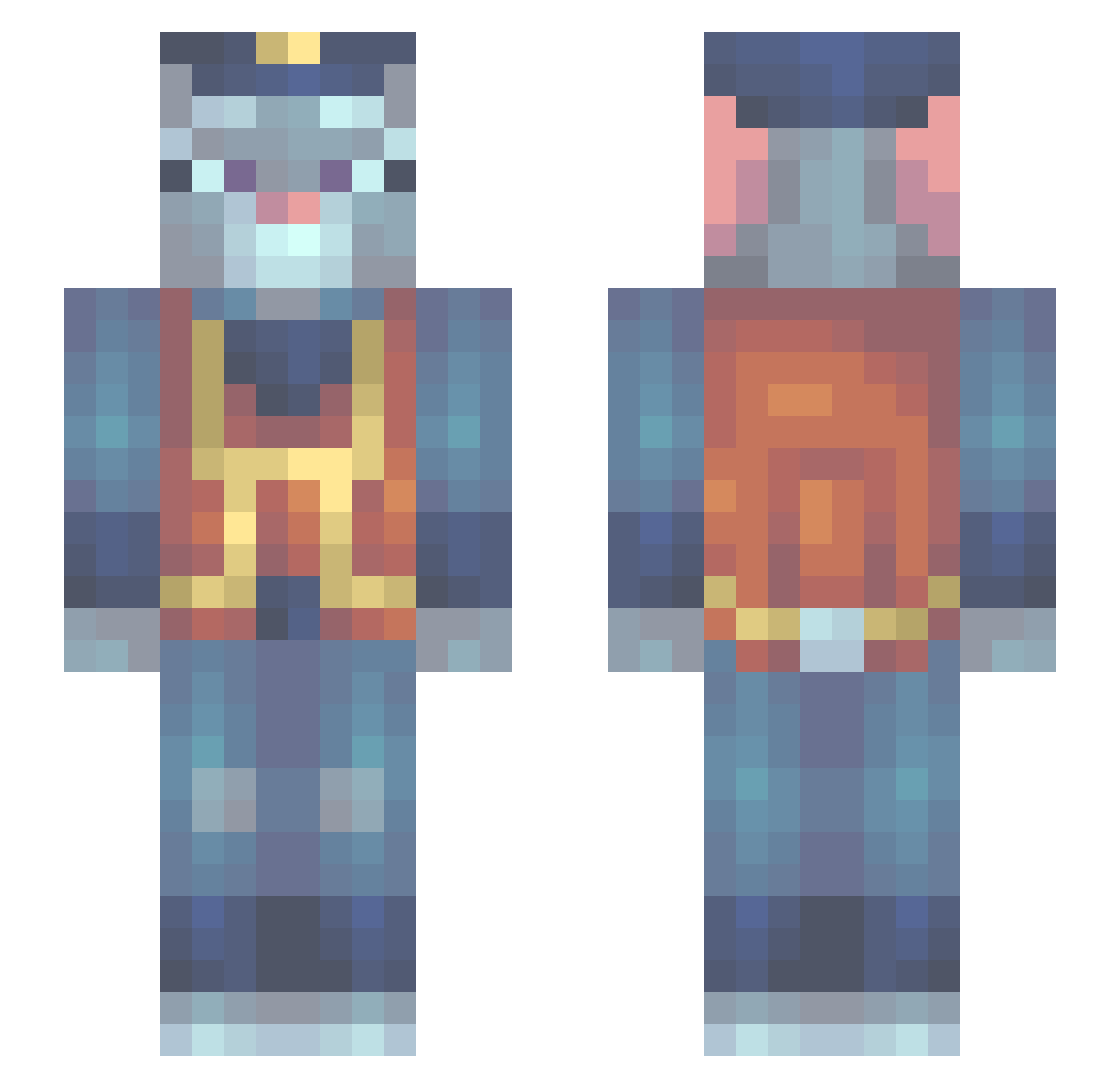 coosidy Minecraft skin, front and back view