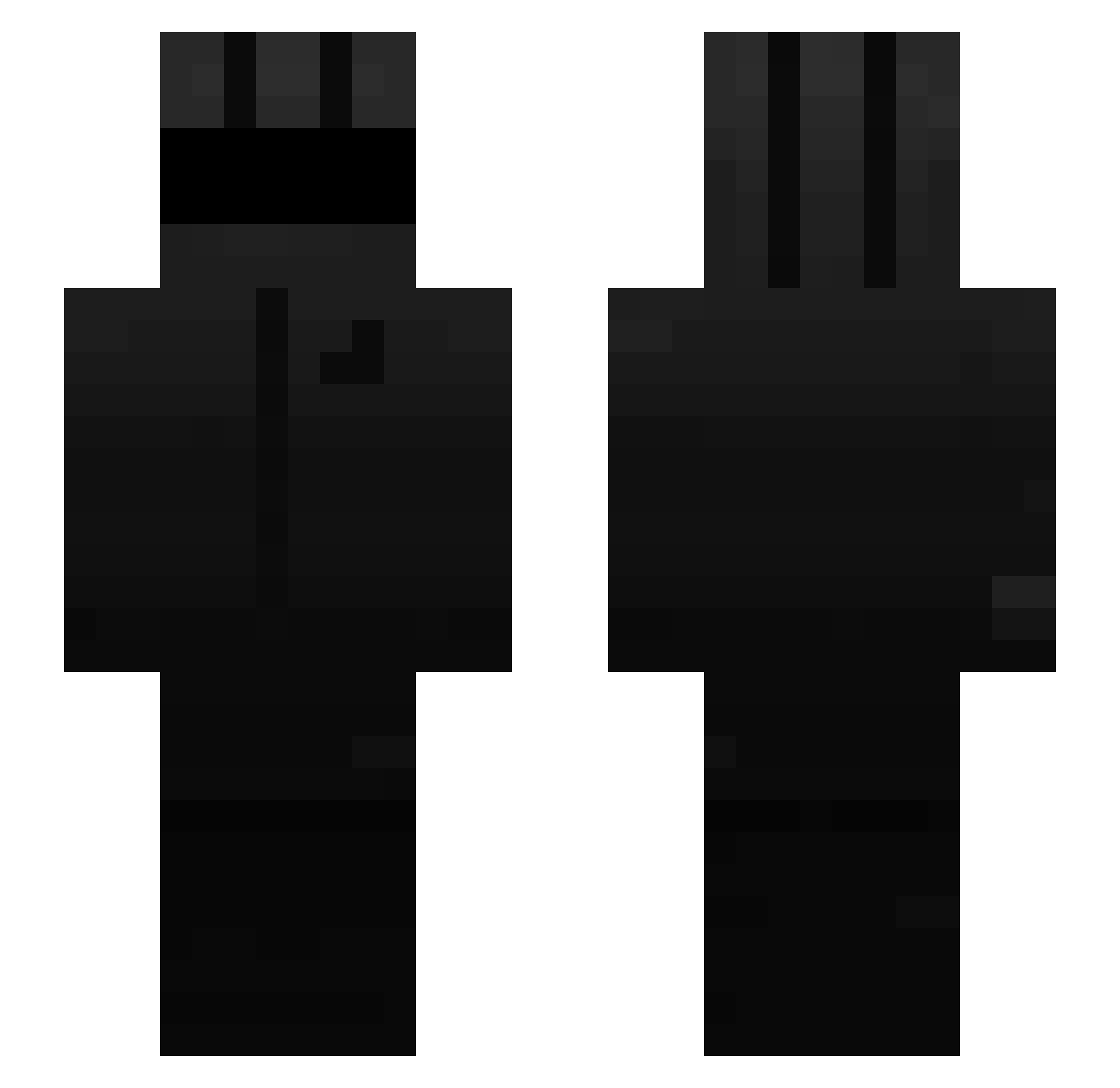 Pundent Minecraft skin, front and back view