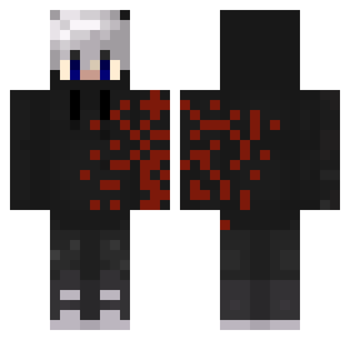 TalipBey Minecraft skin, front and back view