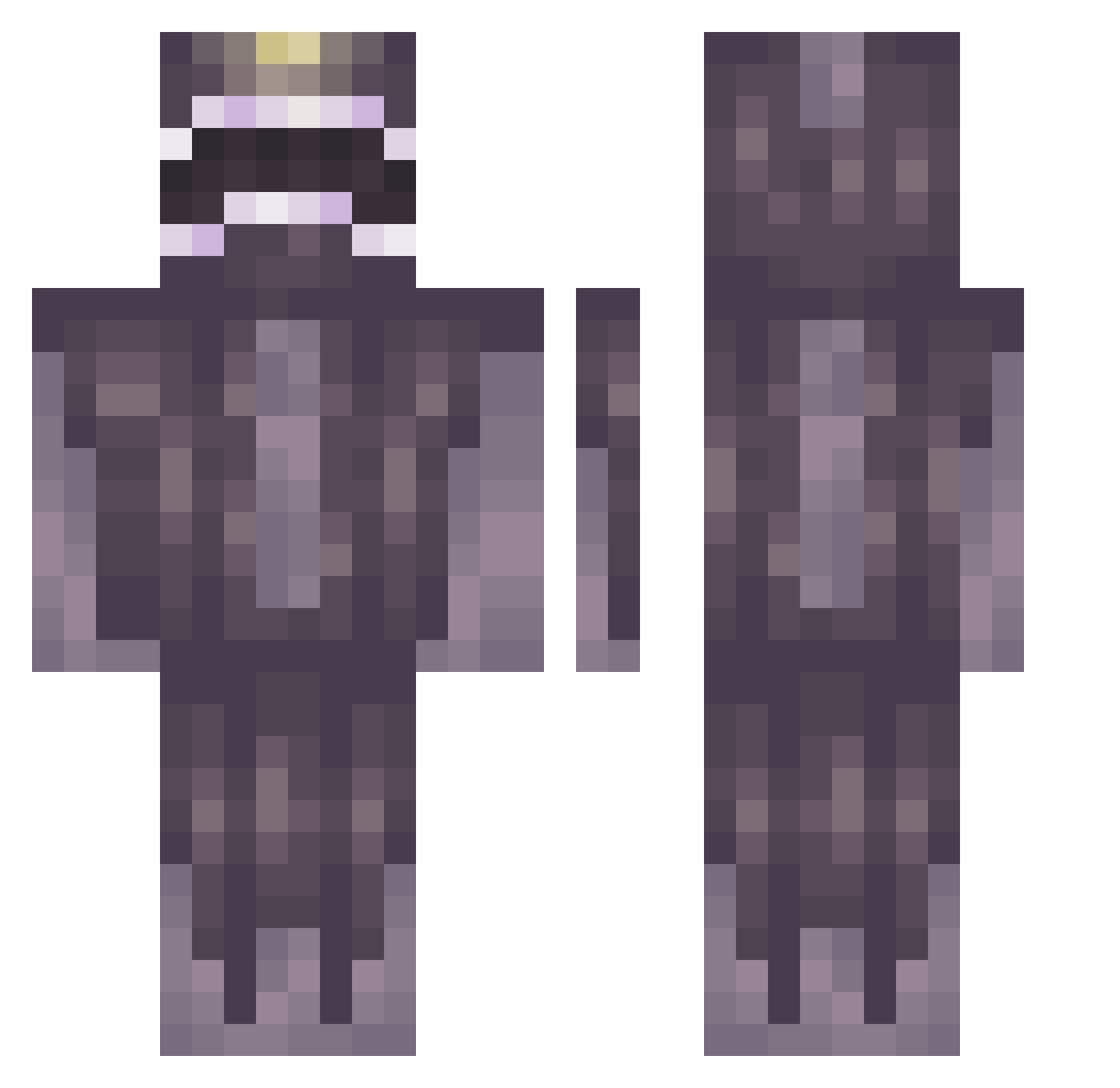 MWhelo3d Minecraft skin, front and back view