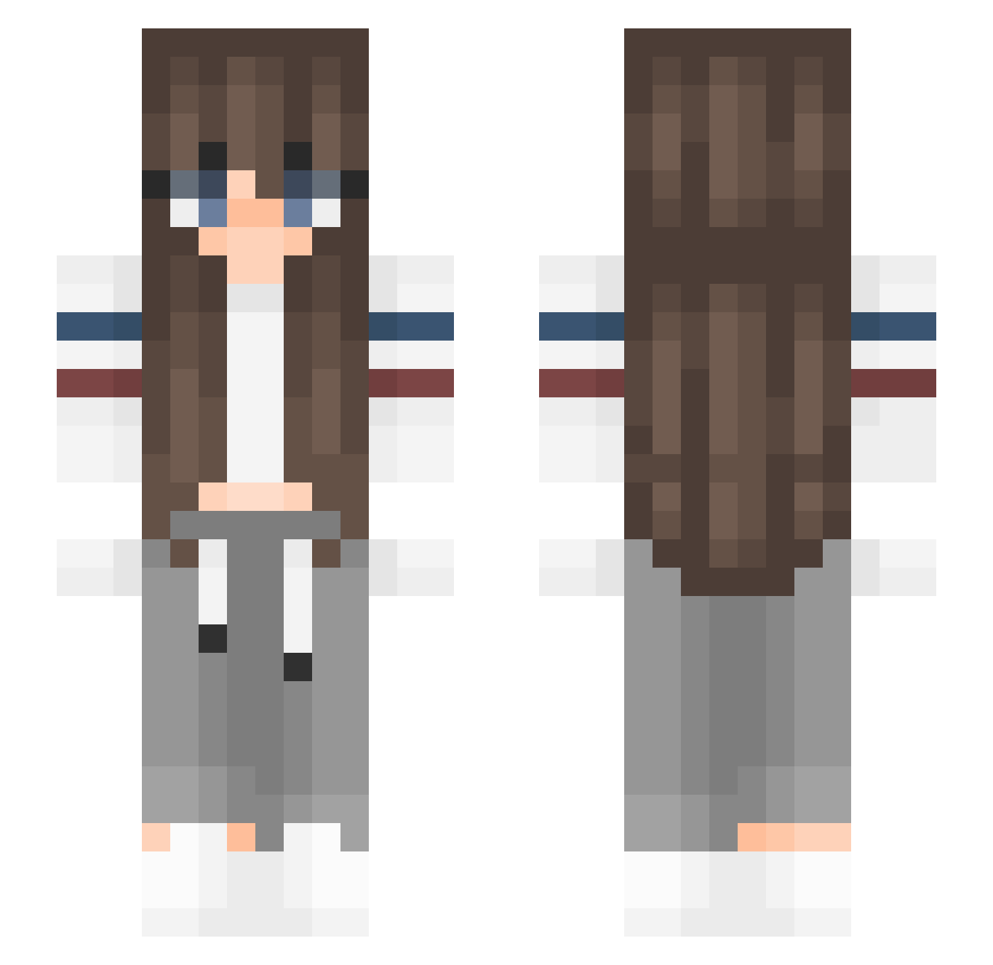 PromillePaul Minecraft skin, front and back view