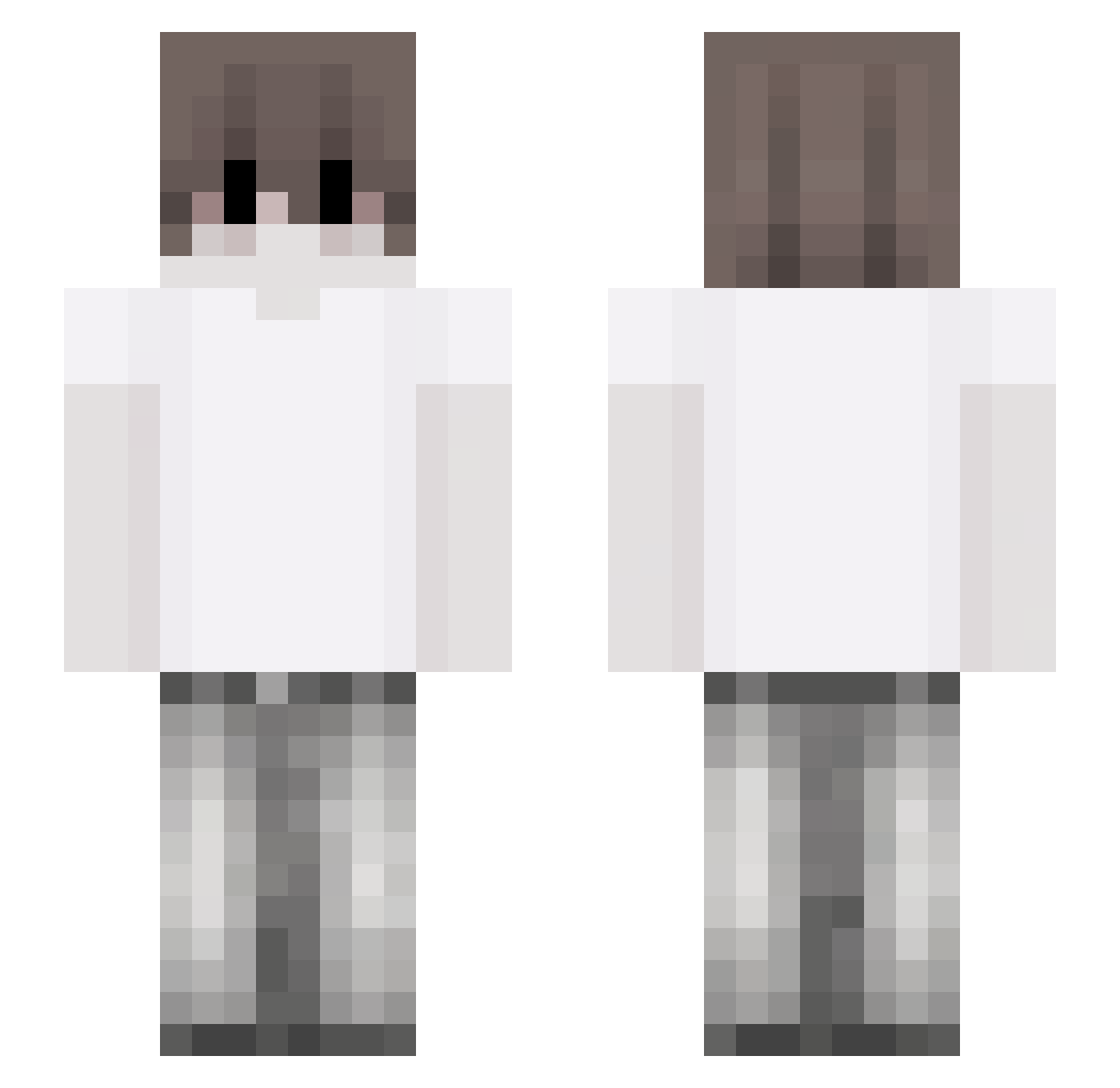 to_nie_Majcheer_ Minecraft skin, front and back view
