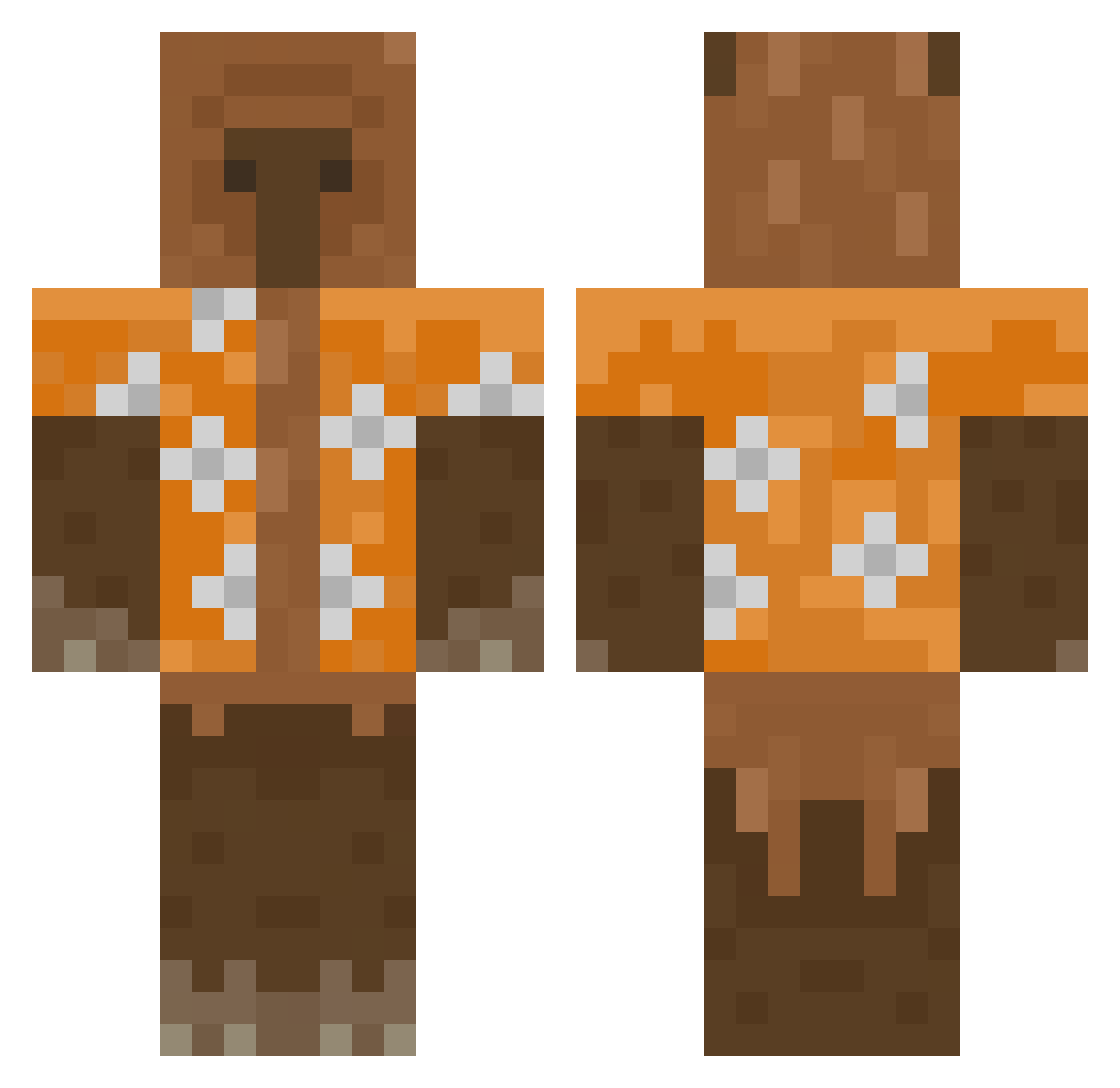 xyyq Minecraft skin, front and back view