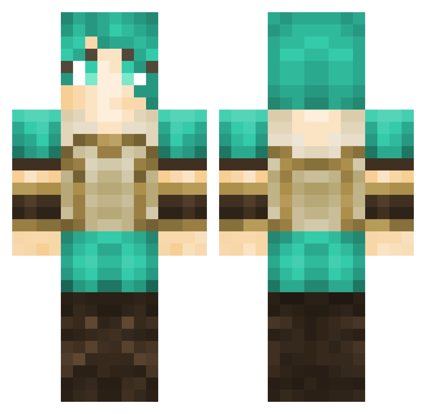 VanishingDrago Minecraft skin, front and back view