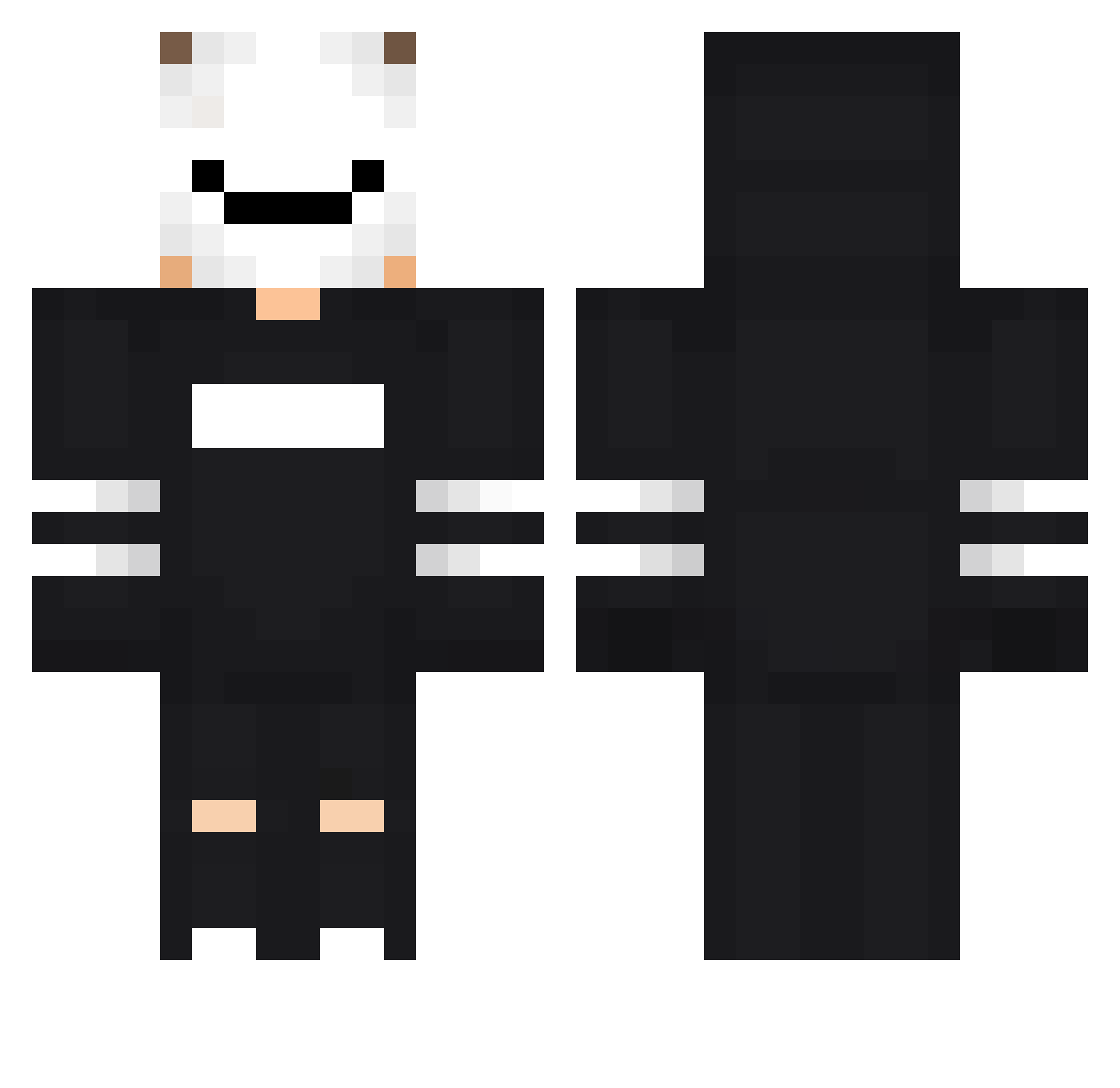 NOT_GABO Minecraft skin, front and back view