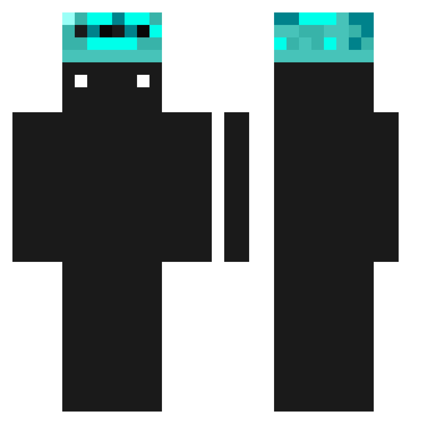 Pyrotec_7 Minecraft skin, front and back view