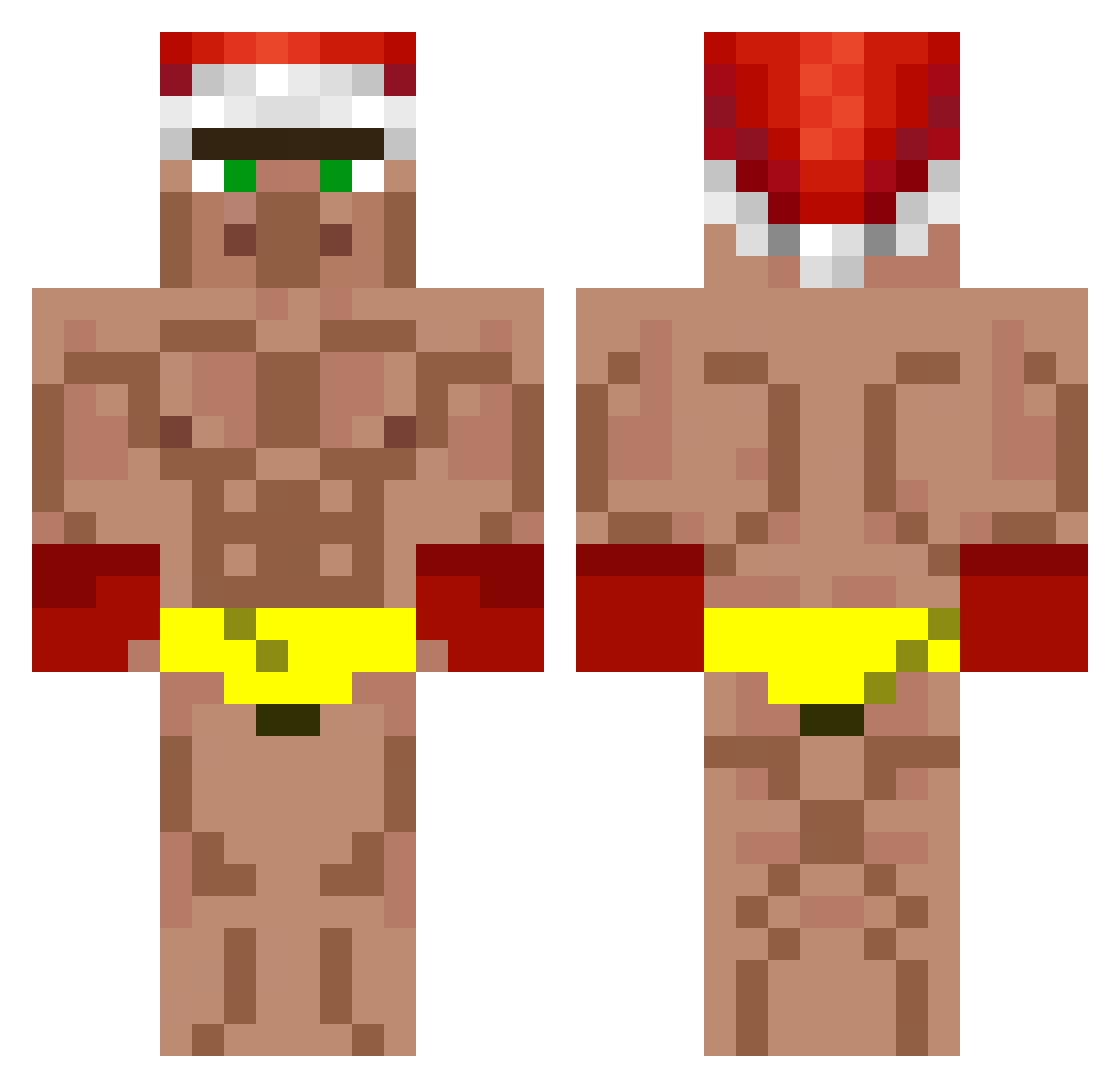 miofindus Minecraft skin, front and back view