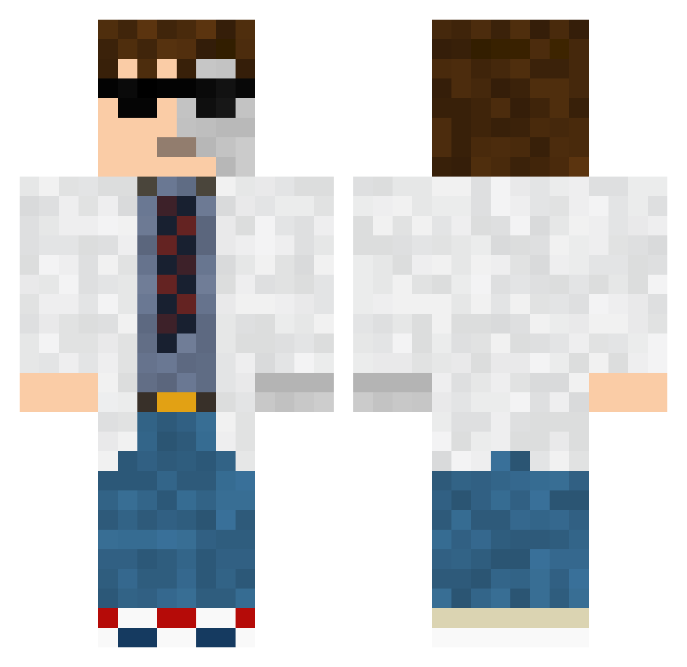 CyberSupreme8 Minecraft skin, front and back view