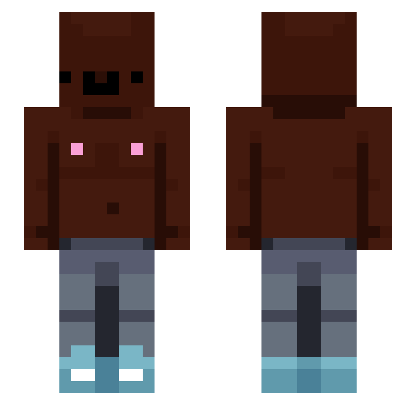 parlamentet Minecraft skin, front and back view