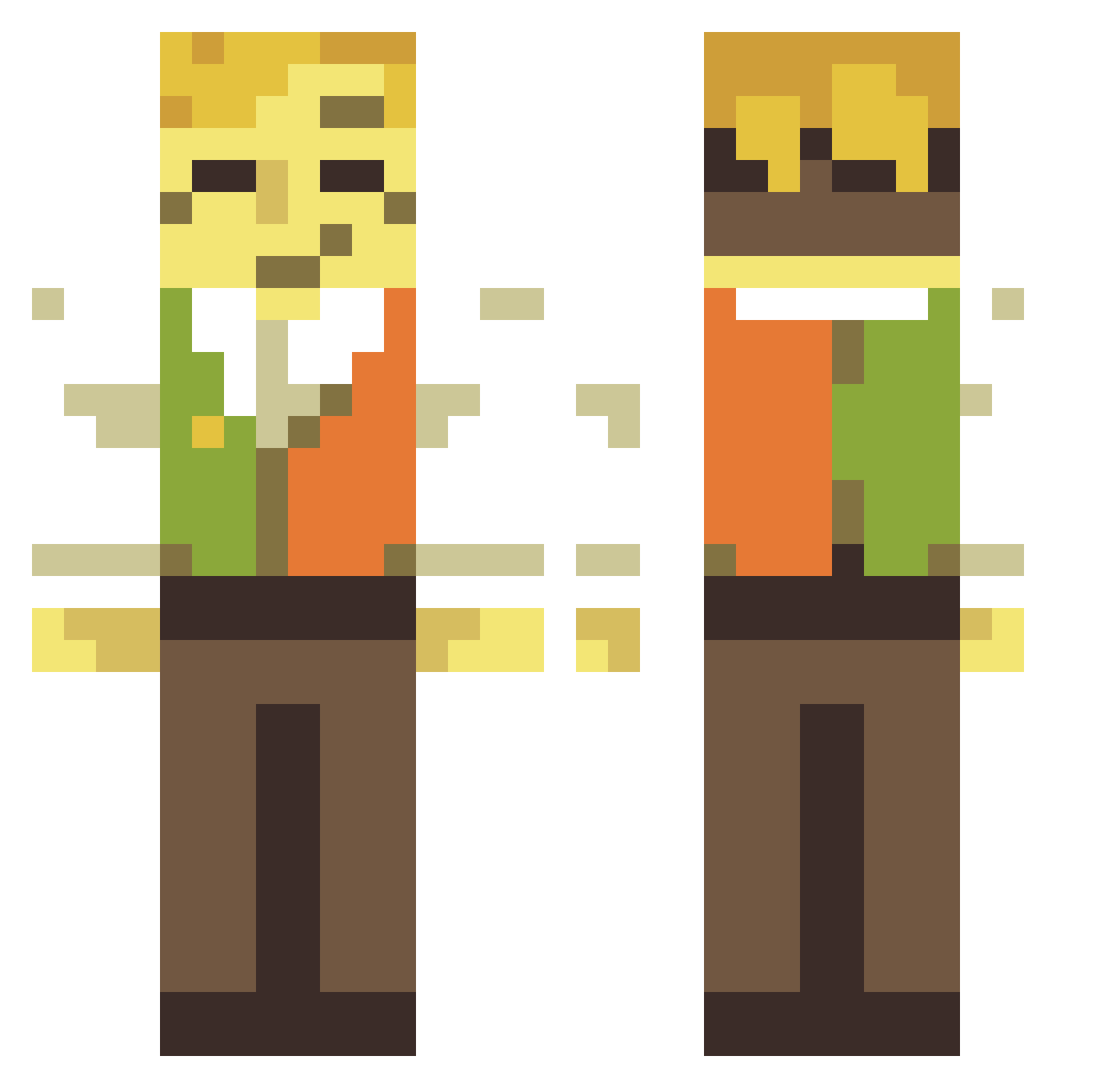 FertilePlanet88 Minecraft skin, front and back view