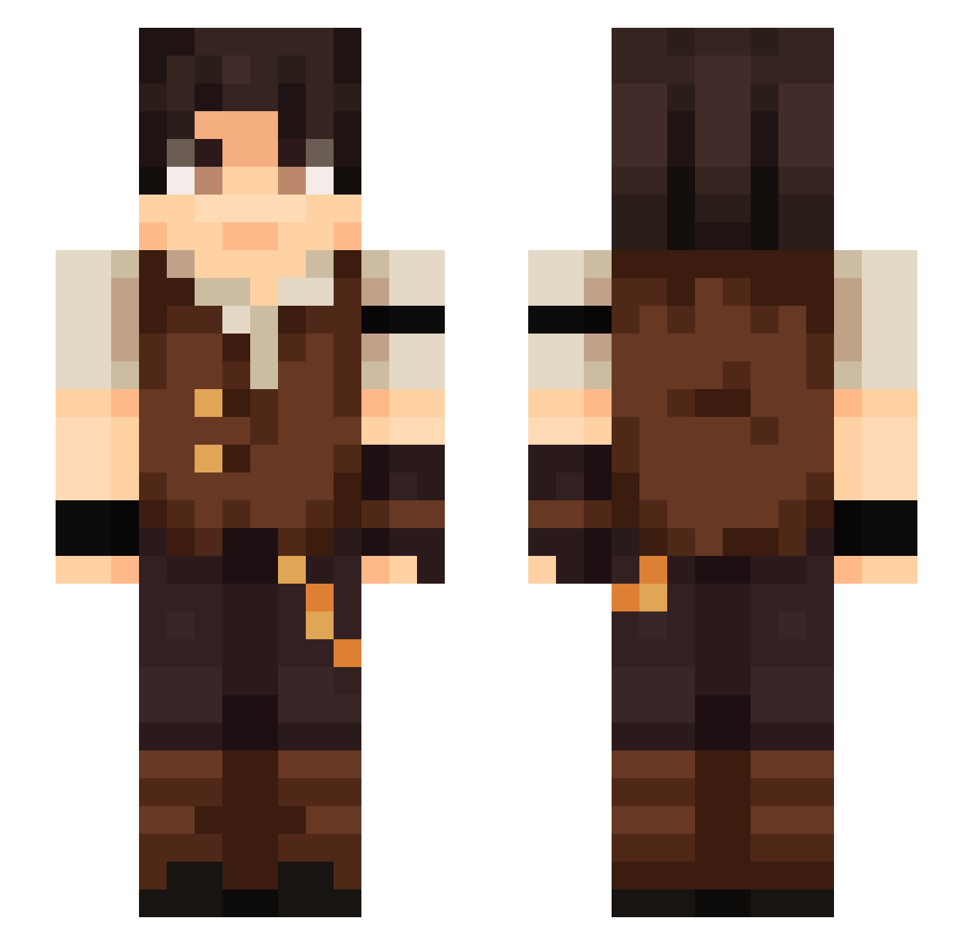 lexn02 Minecraft skin, front and back view