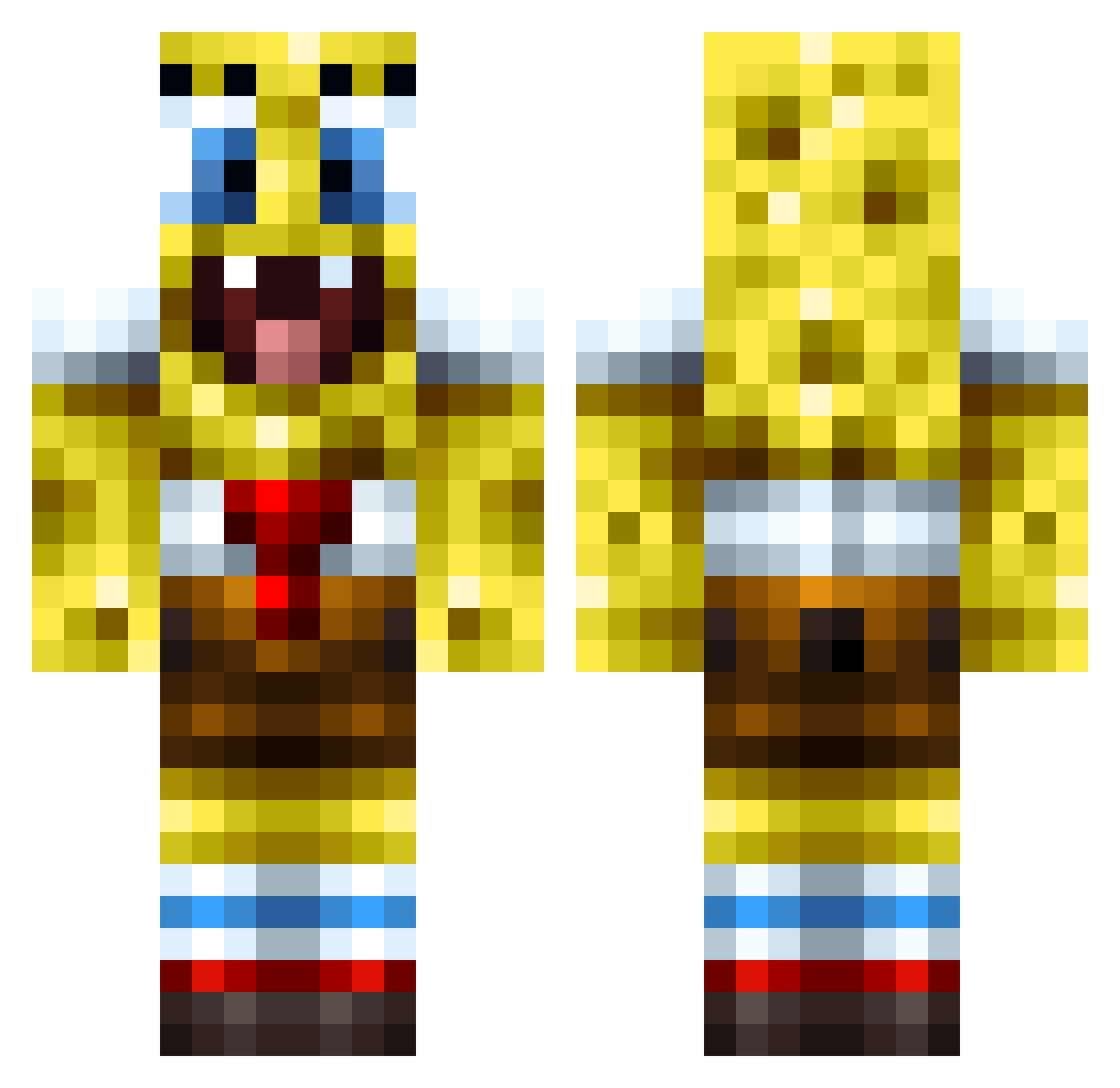 vtna Minecraft skin, front and back view